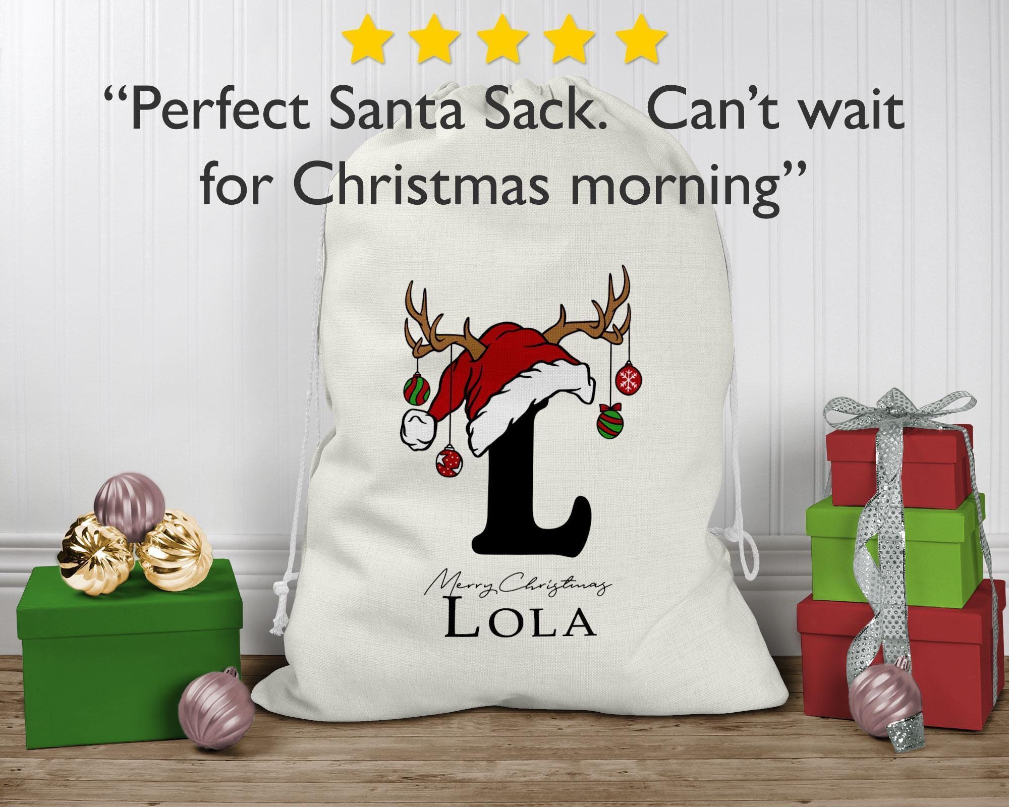 Personalised Santa Sack with Initial and Name Personalised Santa Sack with Initial and Name