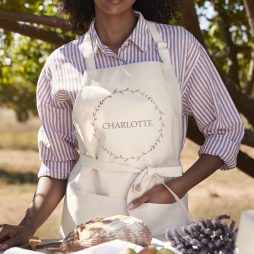 Personalised Floral Apron with Name