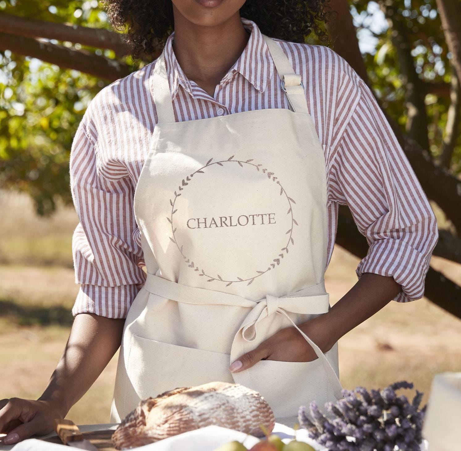 Personalised Floral Apron with Name Personalised Floral Apron with Name