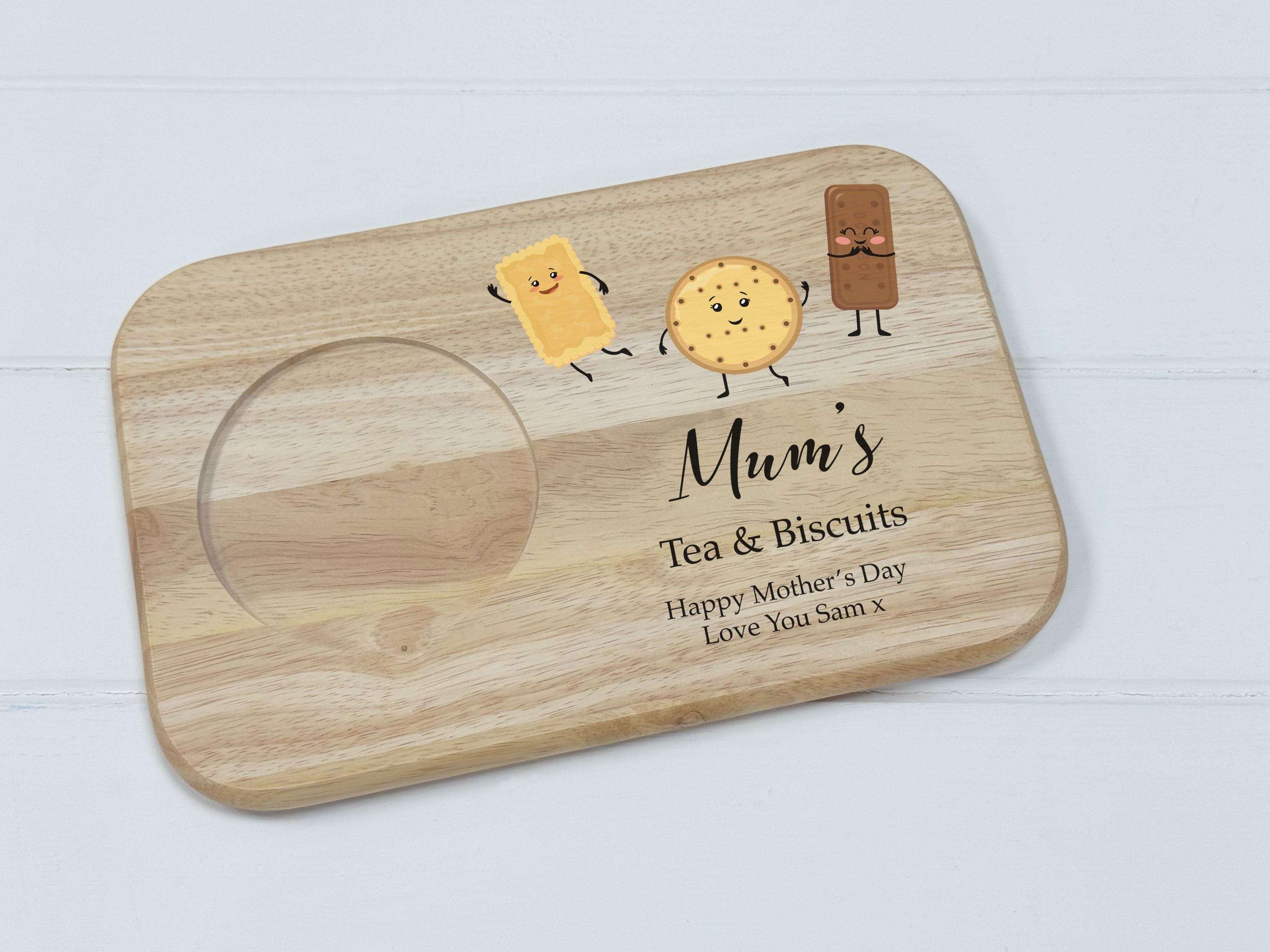 Personalised Tea and Biscuits Board for Mum Personalised Tea and Biscuits Board for Mum