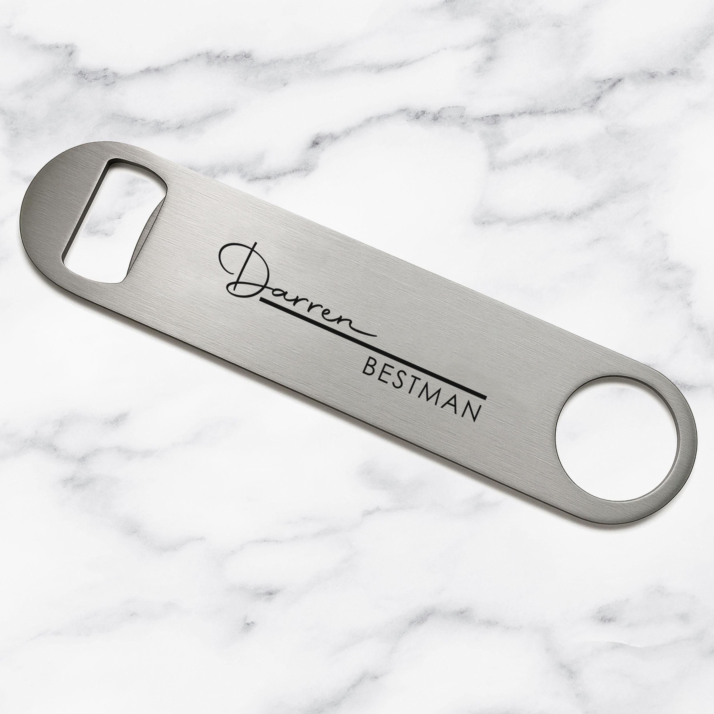 il_fullxfull.8569681783_2kbn Personalised Groomsman Bottle Opener, Best Man Gift, Custom Wedding Party Gift, Engraved Style Bar Blade, Groomsmen Gifts