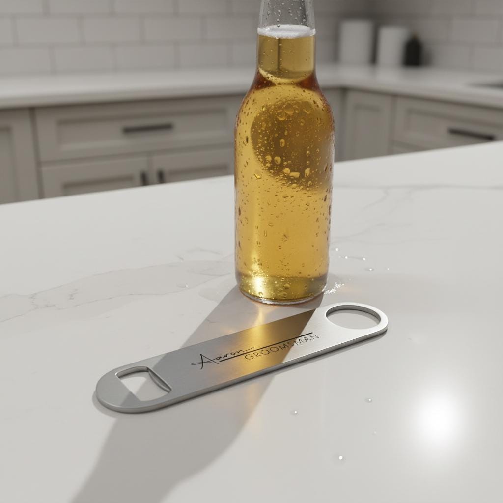 Personalised Groomsman Bottle Opener with Name and Role Personalised Groomsman Bottle Opener with Name and Role
