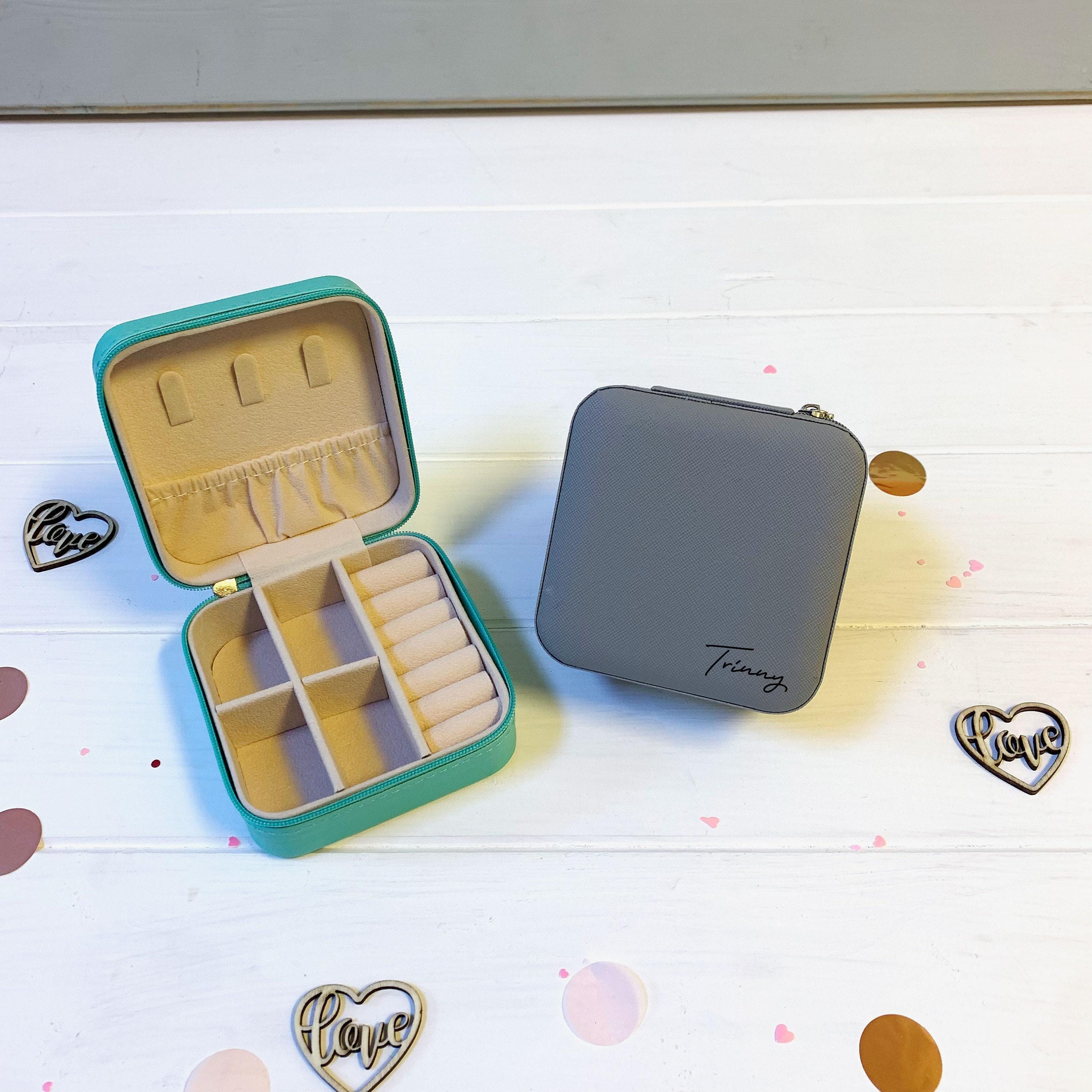 Personalised Jewellery Box, Custom Jewelry Boxes for girls and women, Bridesmaid Jewellery Box, Travel Jewelry Case, Custom Name Jewelry box