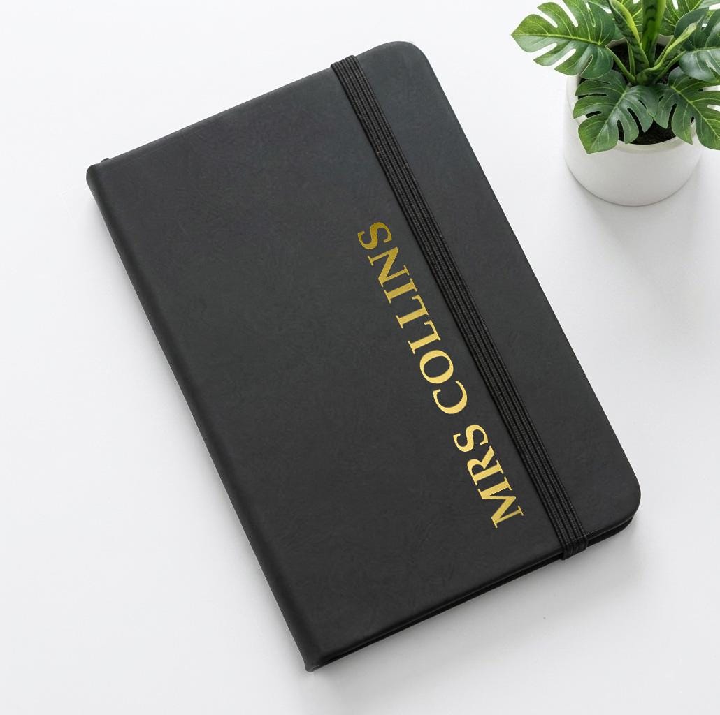 Personalised A5 Notebook with Custom Name Personalised A5 Notebook with Custom Name