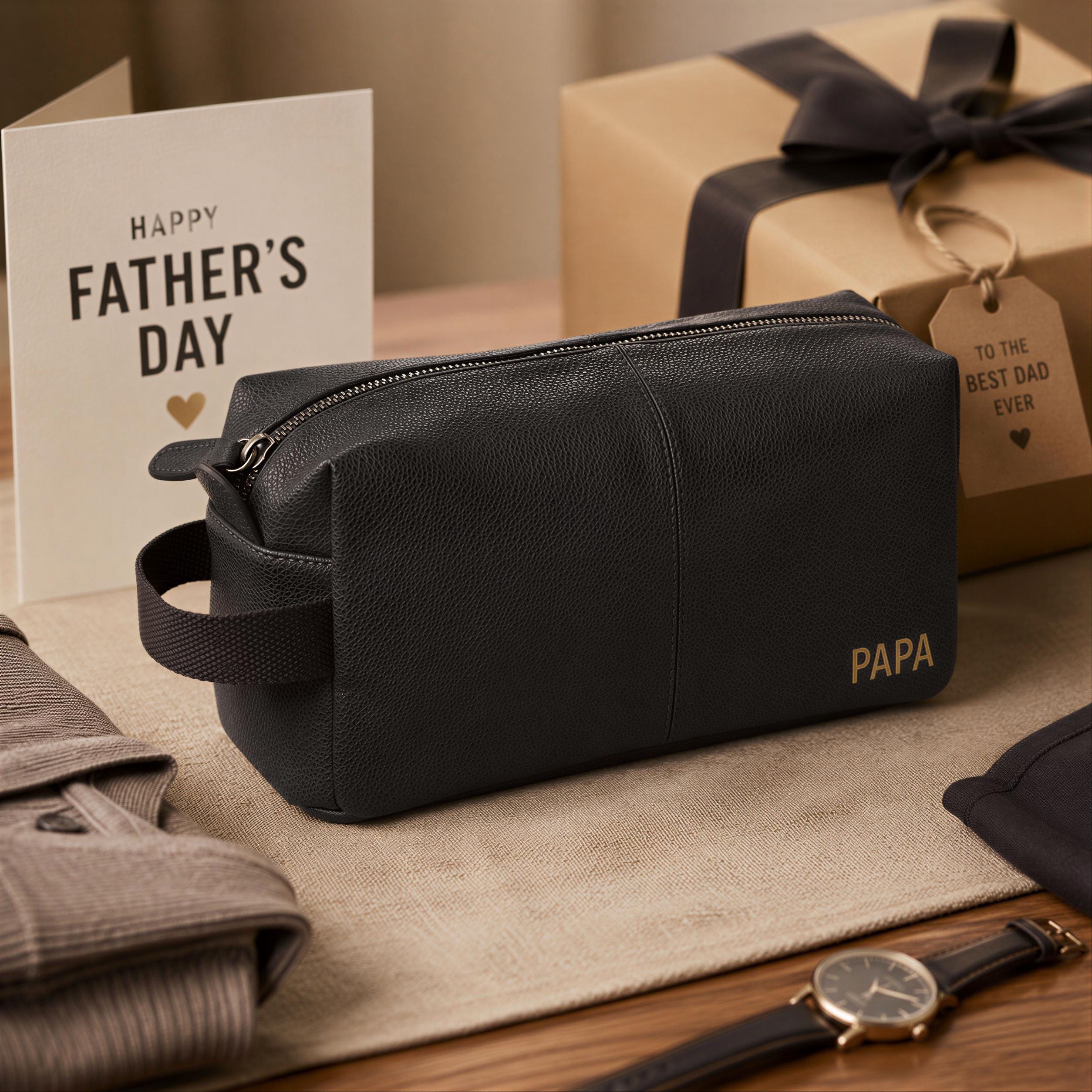 Personalised Wash Bag for Dad with Initials or Name Personalised Wash Bag for Dad with Initials or Name