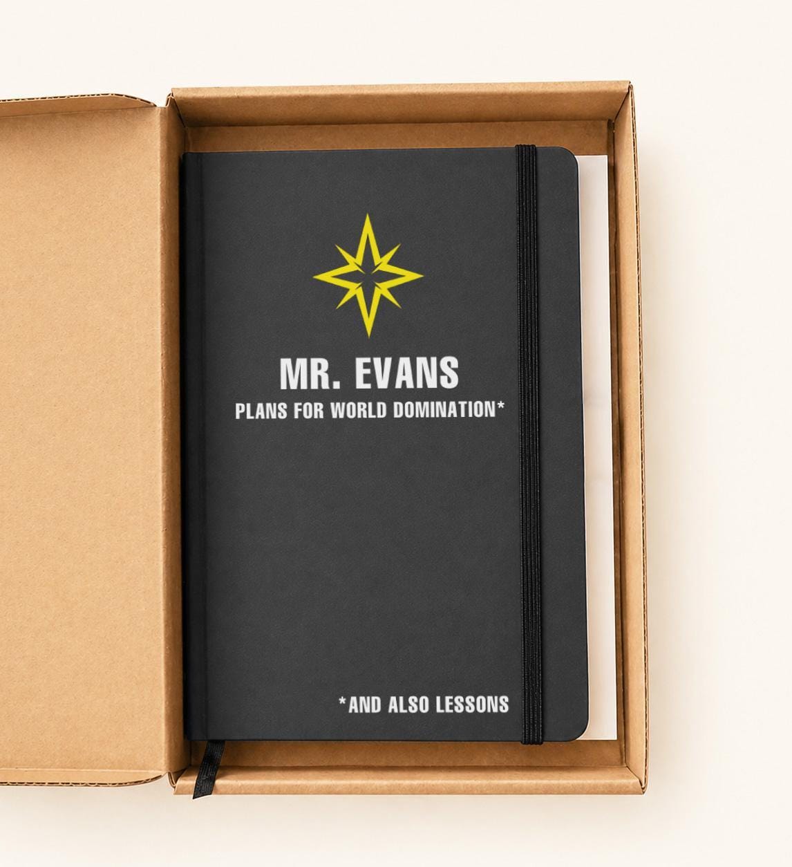 Personalised Male Teacher Notebook with Name Personalised Male Teacher Notebook with Name