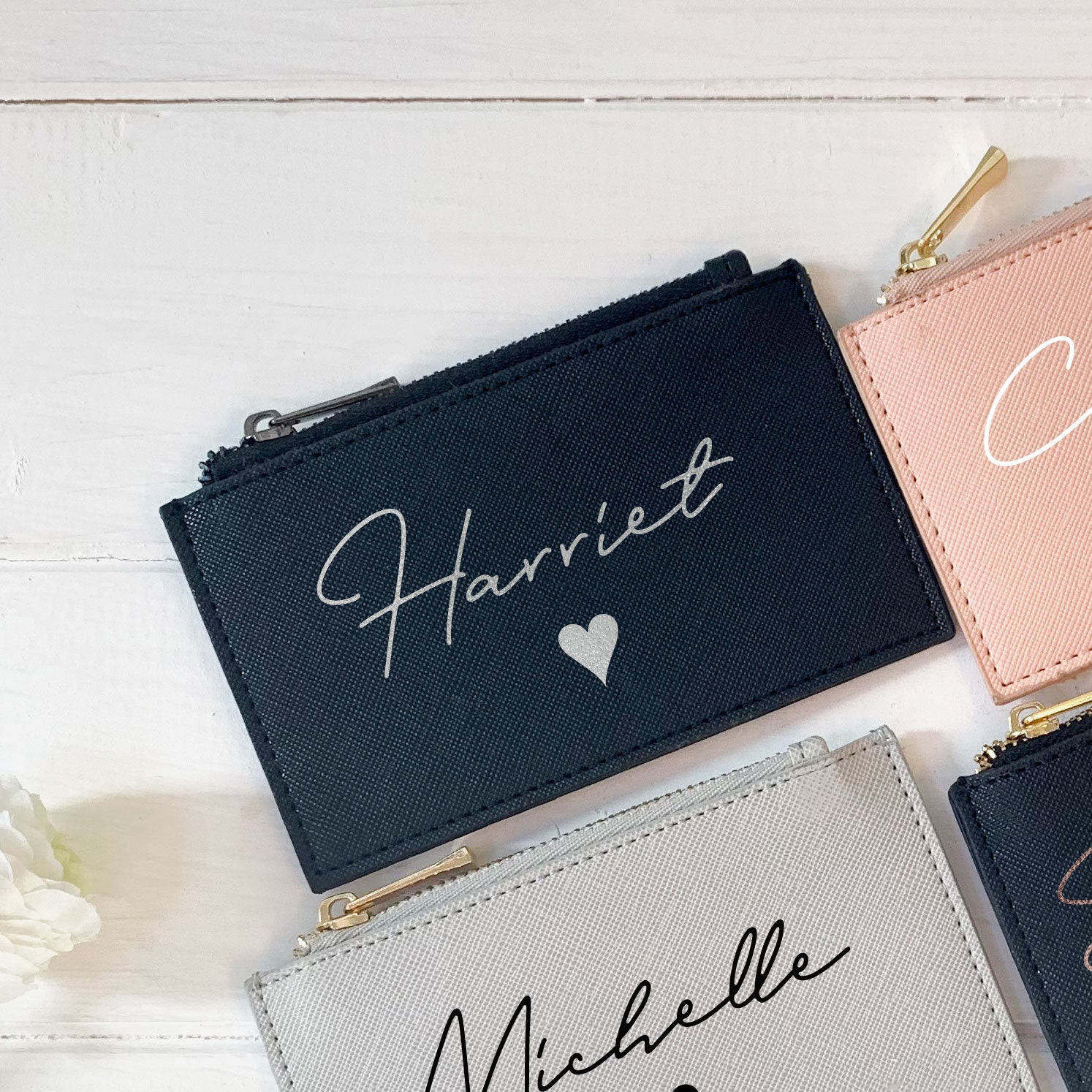 Personalised Card Holder with Name and Heart Personalised Card Holder with Name and Heart