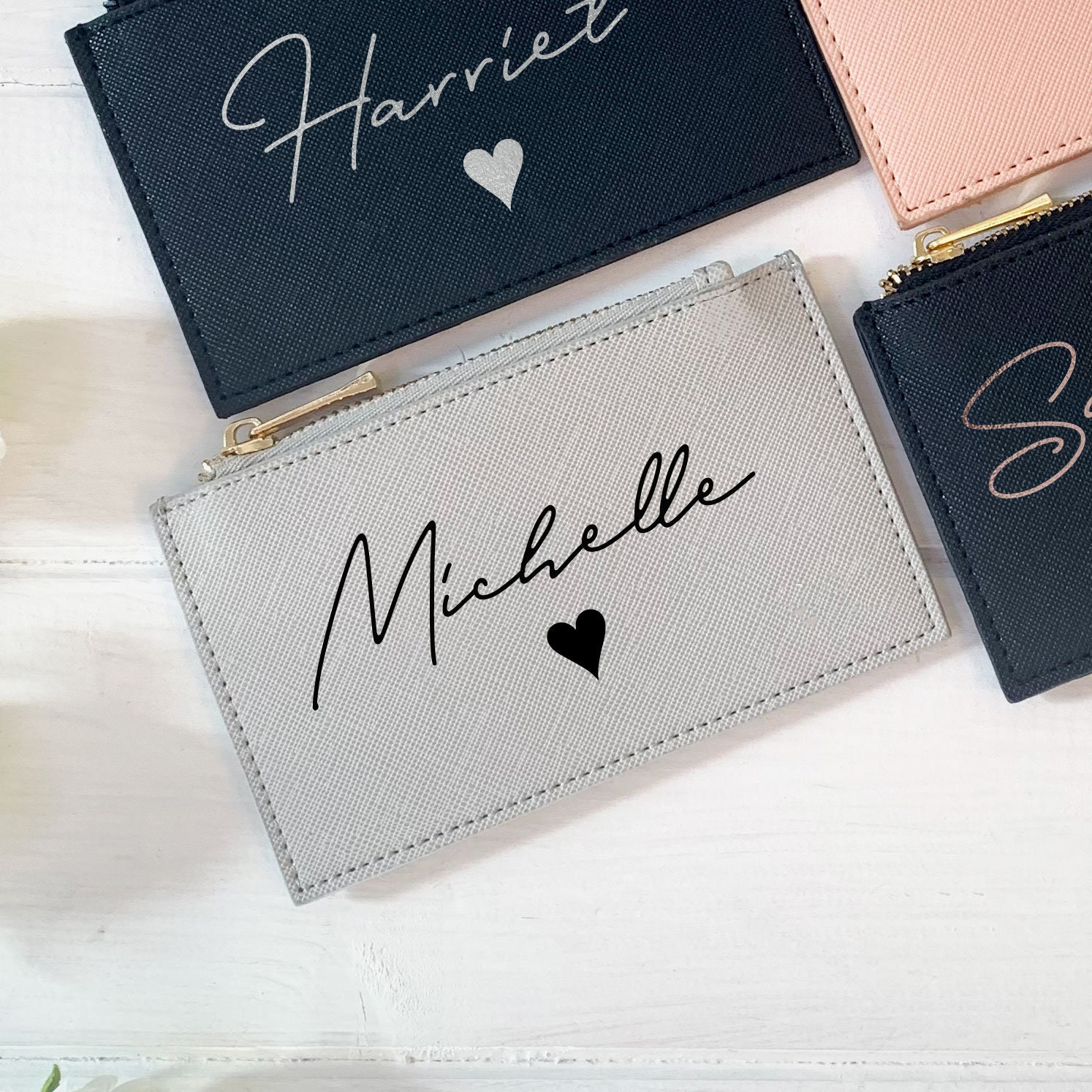 Personalised Card Holder with Name and Heart Personalised Card Holder with Name and Heart