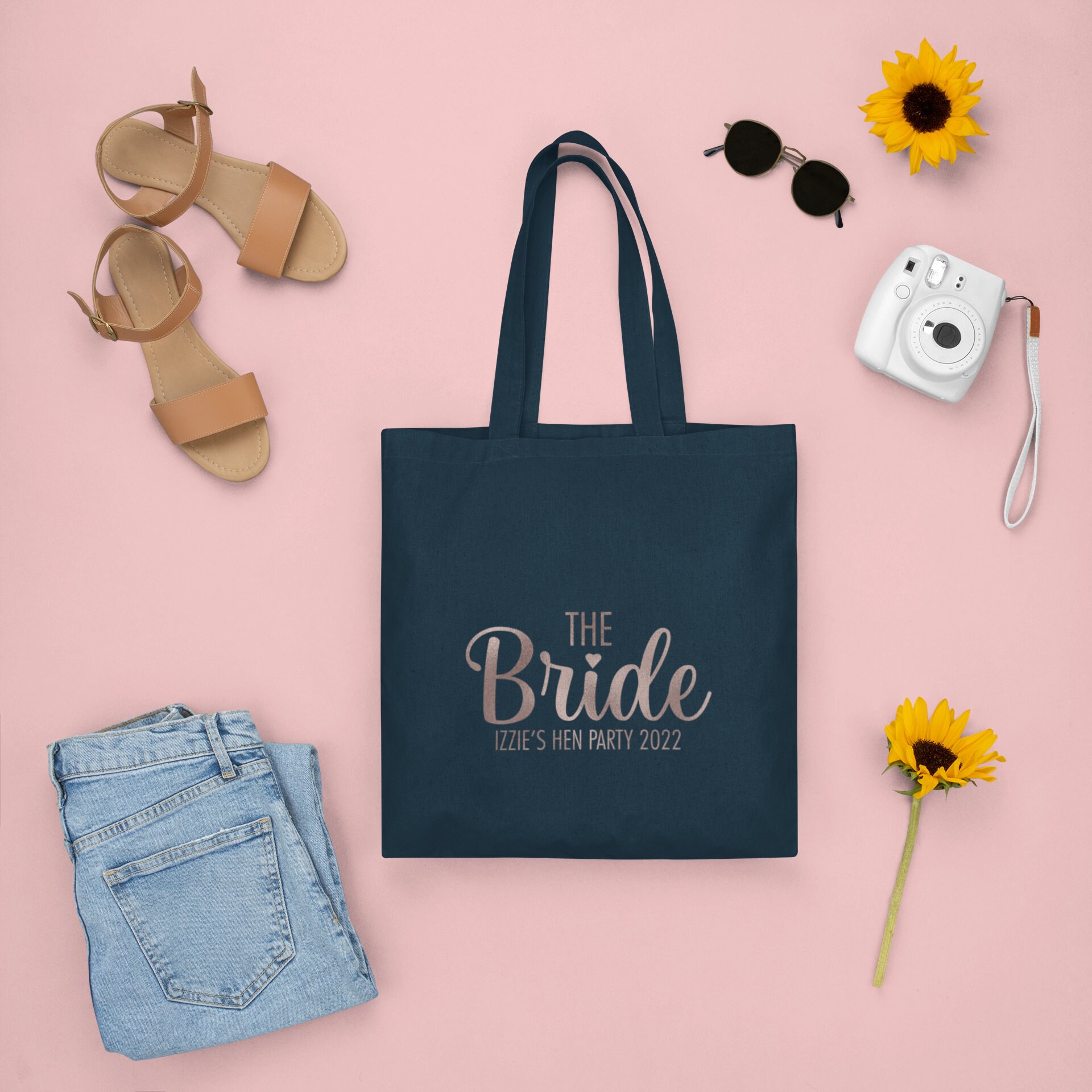 Customised Hen Party Tote Bag, Matching Bridal Party Tote, Personalised Bachelorette Bag, Wedding Welcome Bag, Bride Tote, Bridesmaid Bags