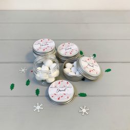 Personalised Christmas Mint Tins and Jars with Name Personalised Christmas Mint Tins and Jars with Name