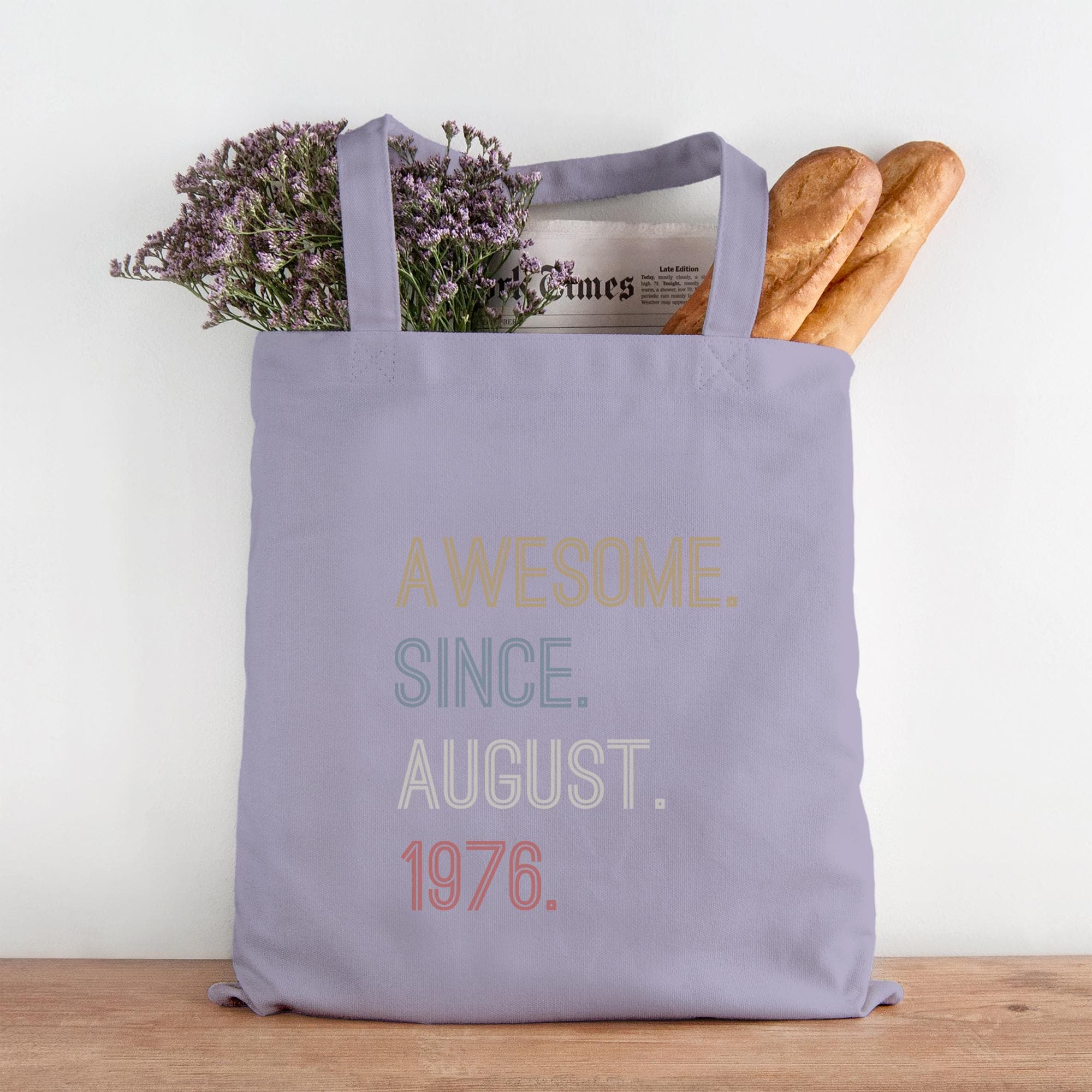 Personalised Awesome Since Month and Year Cotton Tote Bag Personalised Awesome Since Month and Year Cotton Tote Bag