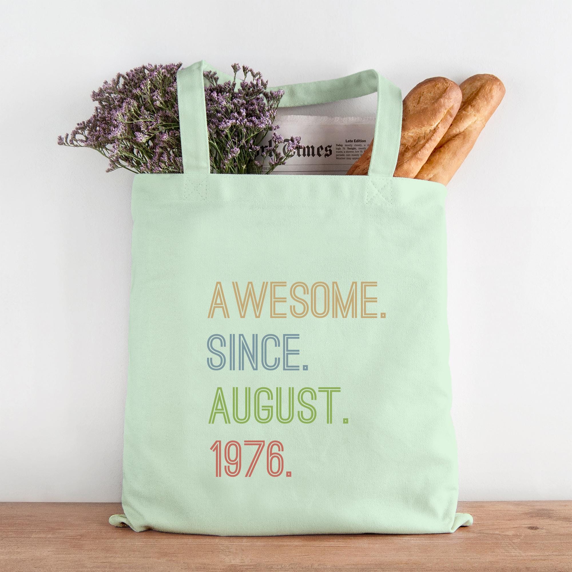 Personalised Awesome Since Month and Year Cotton Tote Bag Personalised Awesome Since Month and Year Cotton Tote Bag
