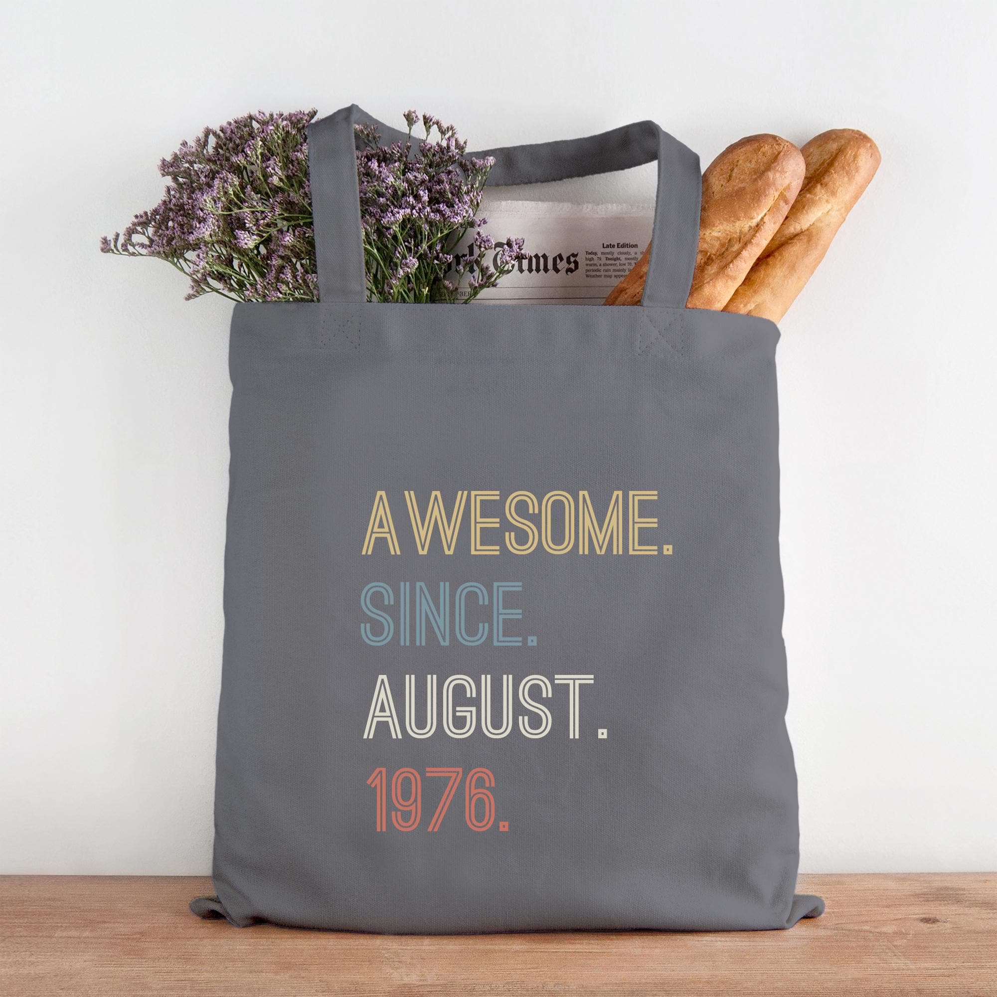 Personalised Awesome Since Month and Year Cotton Tote Bag Personalised Awesome Since Month and Year Cotton Tote Bag