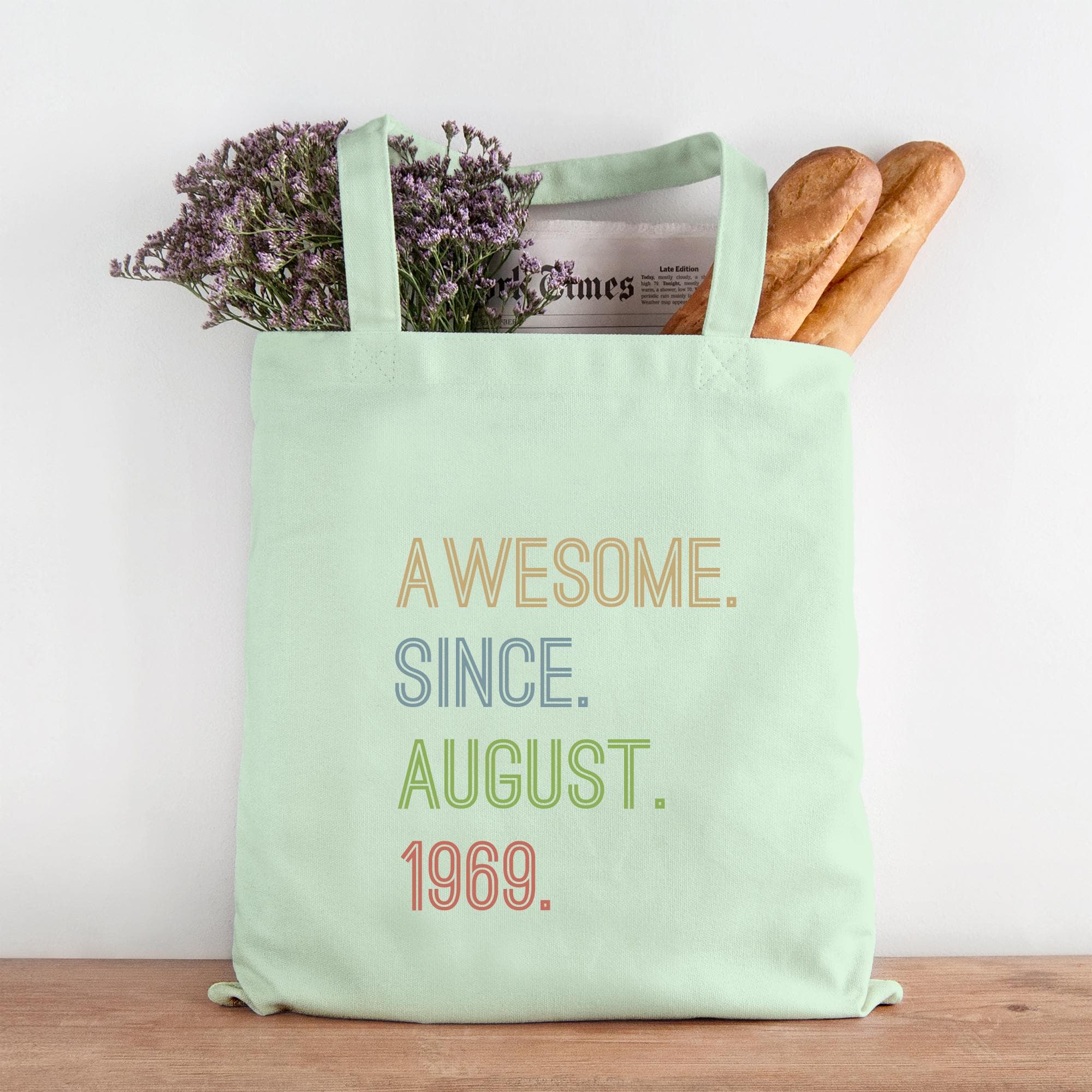 Personalised Awesome Since Month and Year Cotton Tote Bag Personalised Awesome Since Month and Year Cotton Tote Bag