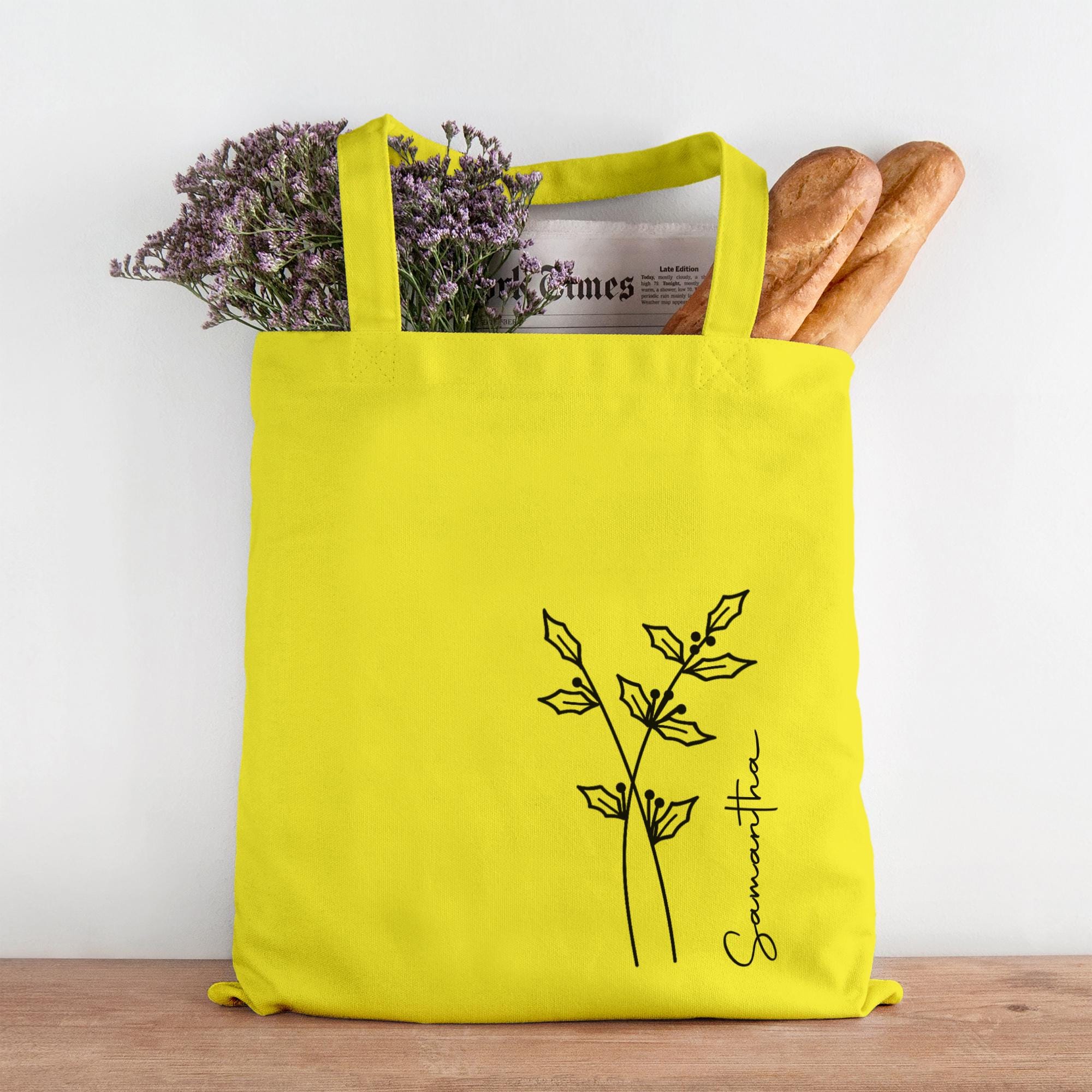 Personalised Birth Flower Tote Bag, Cotton Shopping Bag, Birthday Gift for Her, Custom Floral Tote Bag, Birthday Present for Women Personalised Birth Flower Tote Bag, Cotton Shopping Bag, Birthday Gift for Her, Custom Floral Tote Bag, Birthday Present for Women