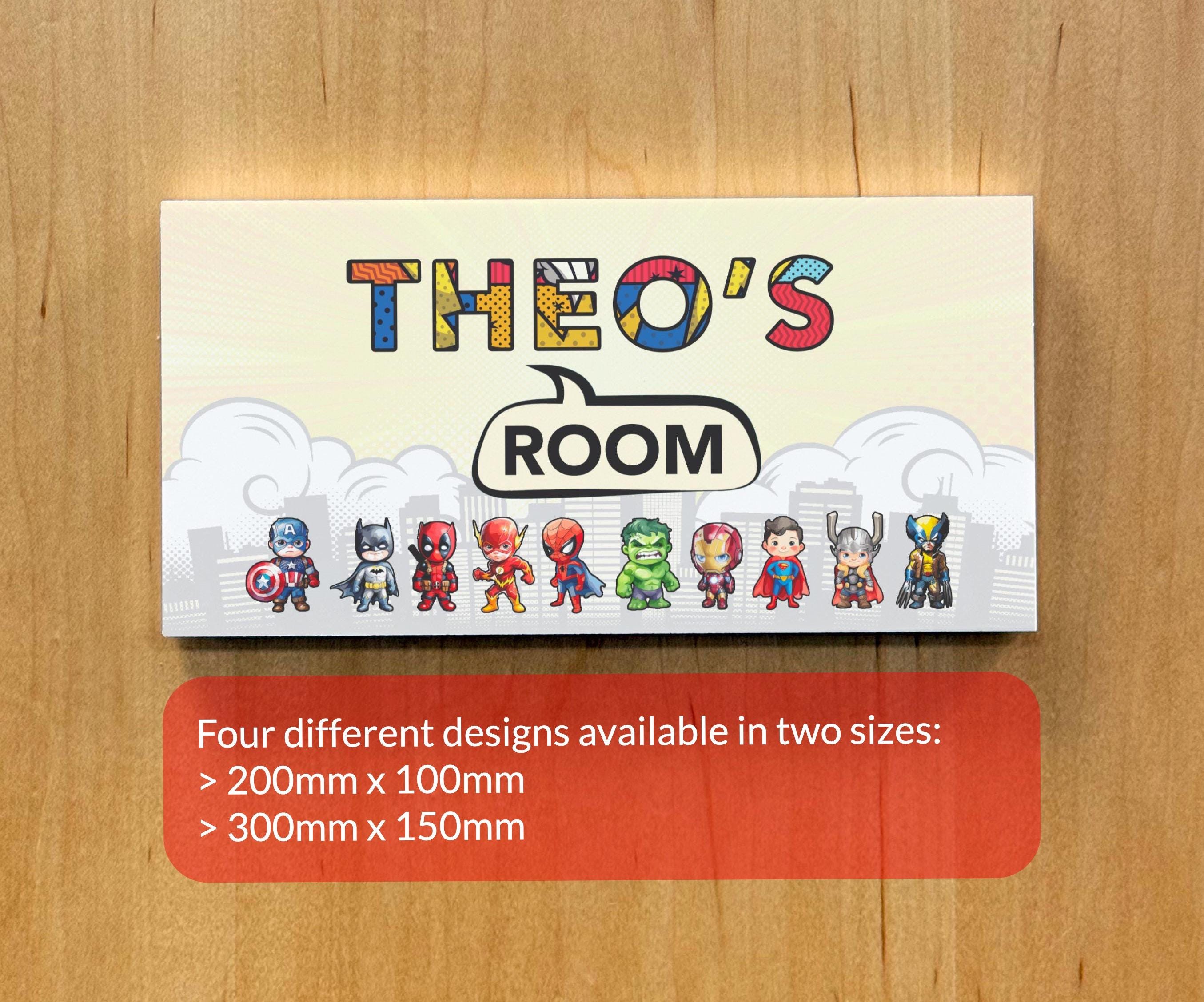 Personalised Superhero Door Sign for Kids Personalised Superhero Door Sign for Kids