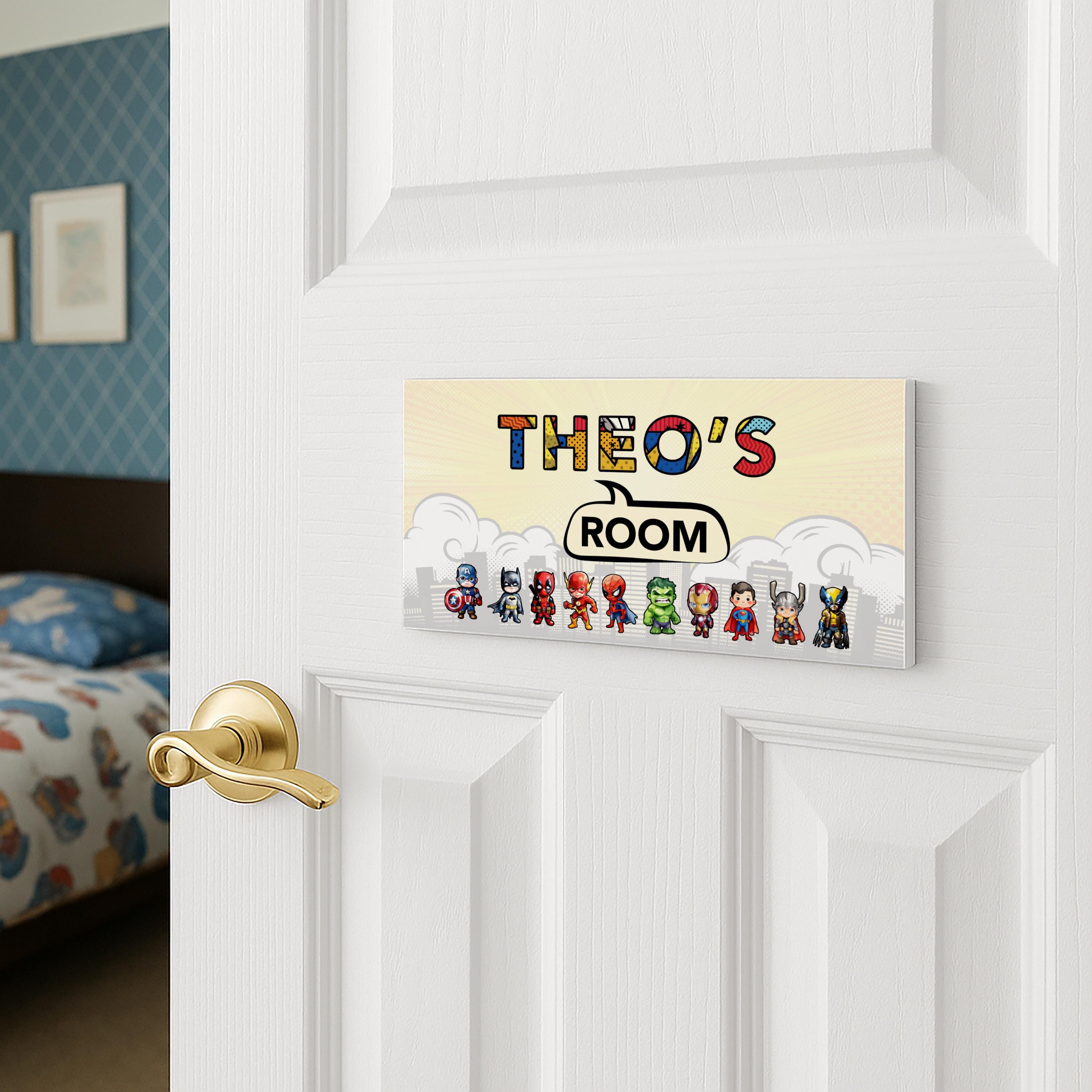 Personalised Superhero Door Sign for Kids Personalised Superhero Door Sign for Kids