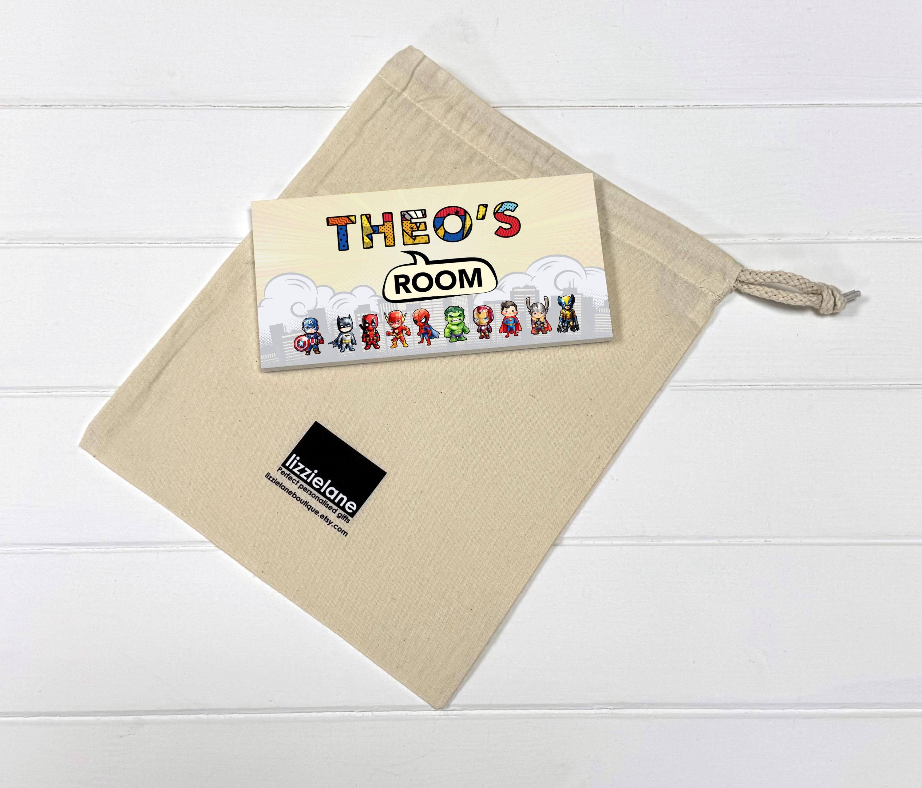 Personalised Superhero Door Sign for Kids Personalised Superhero Door Sign for Kids