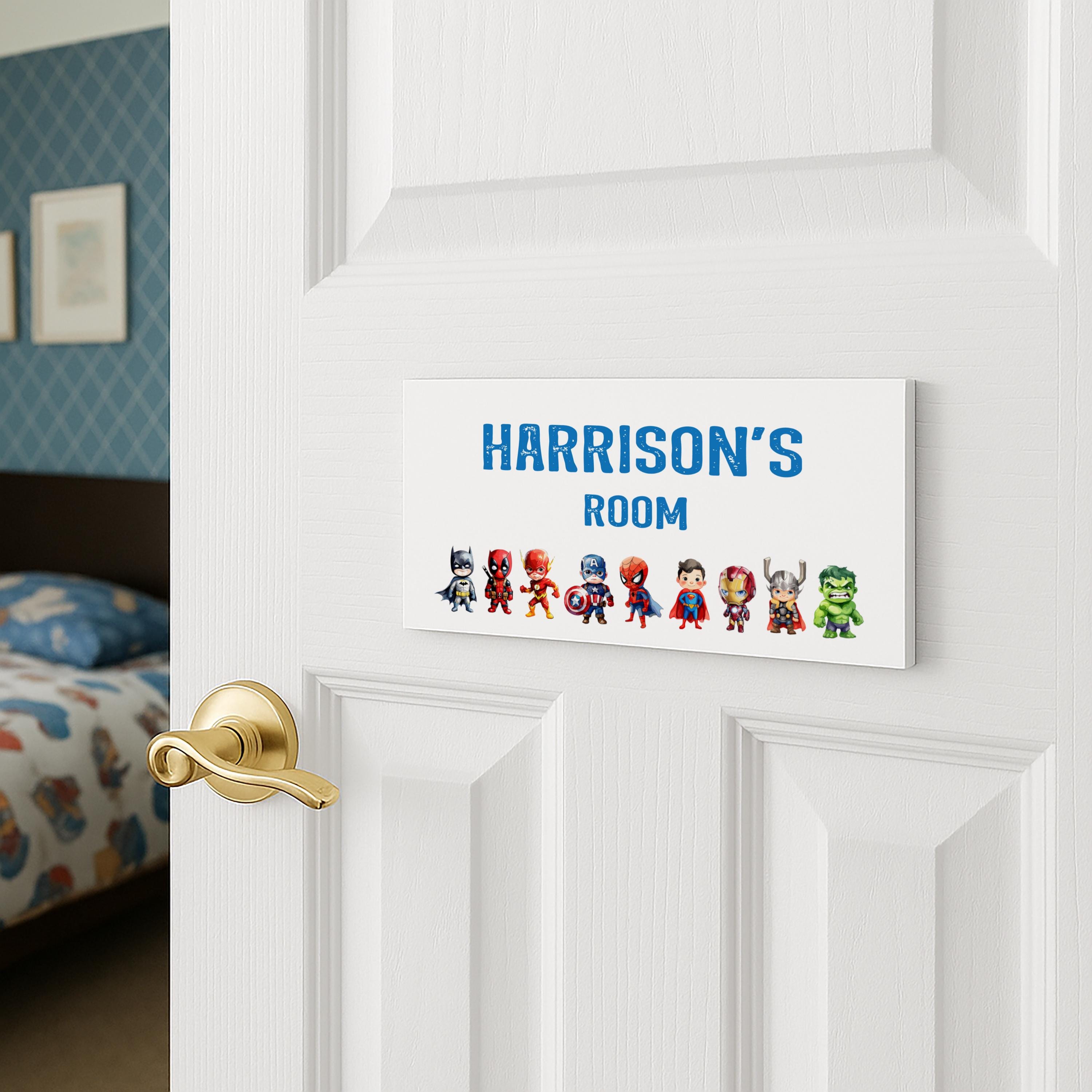 Personalised Superhero Door Sign for Kids Personalised Superhero Door Sign for Kids