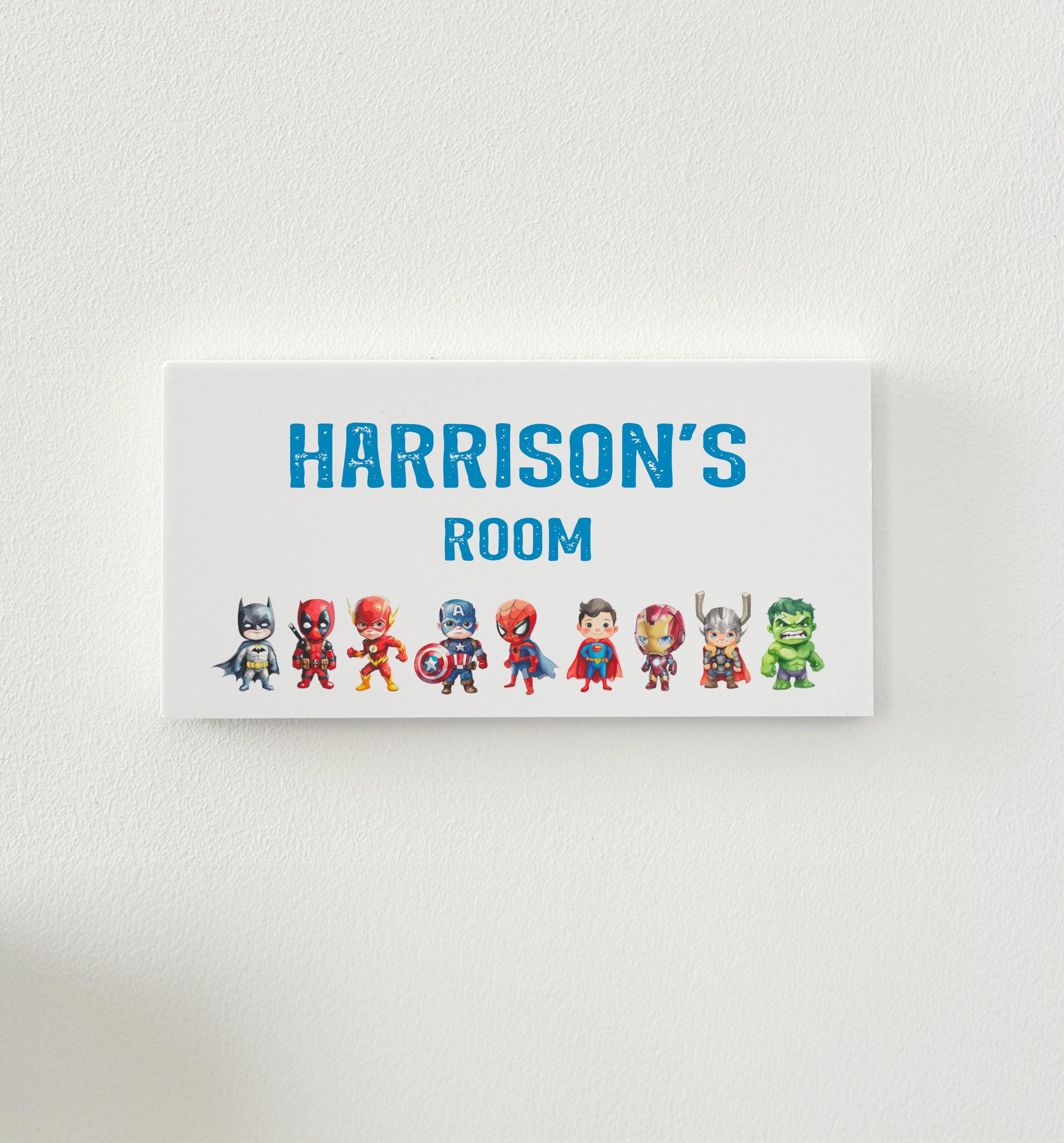 Personalised Superhero Door Sign for Kids Personalised Superhero Door Sign for Kids