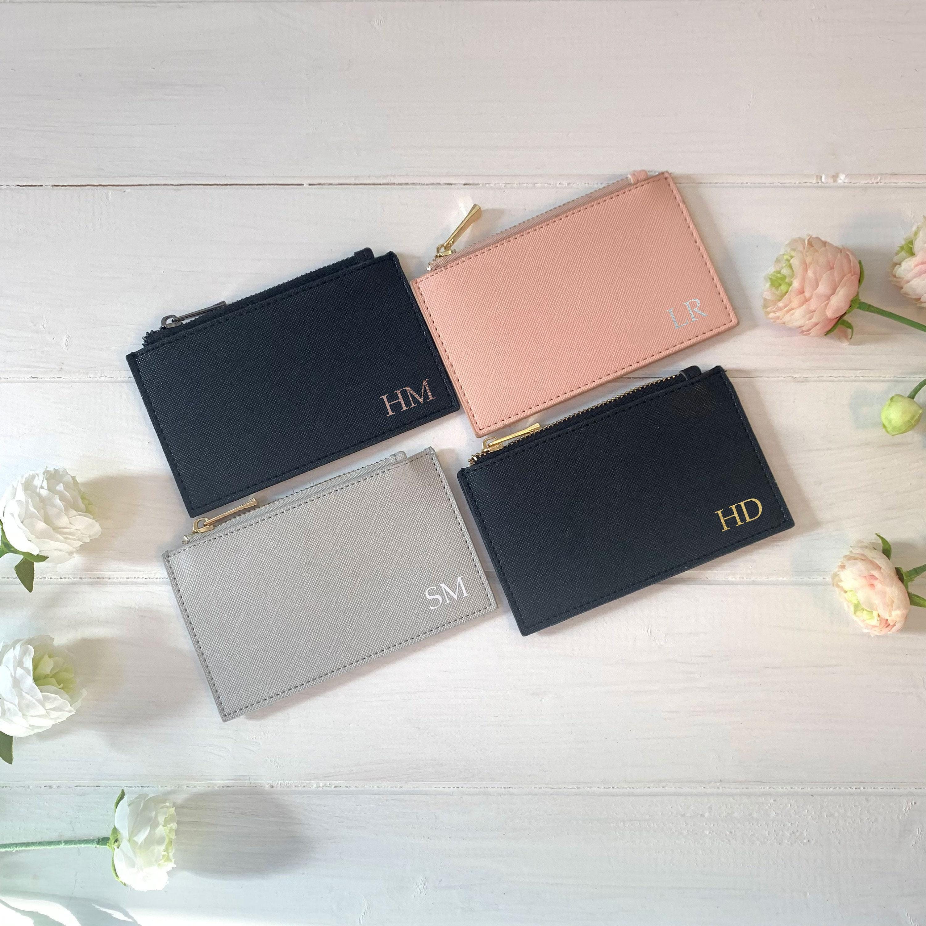 Personalised Card Holder for Men with Monogram Initials Personalised Card Holder for Men with Monogram Initials