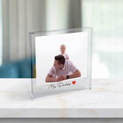 Personalised Photo Block Gift for Dad with Custom Message Personalised Photo Block Gift for Dad with Custom Message