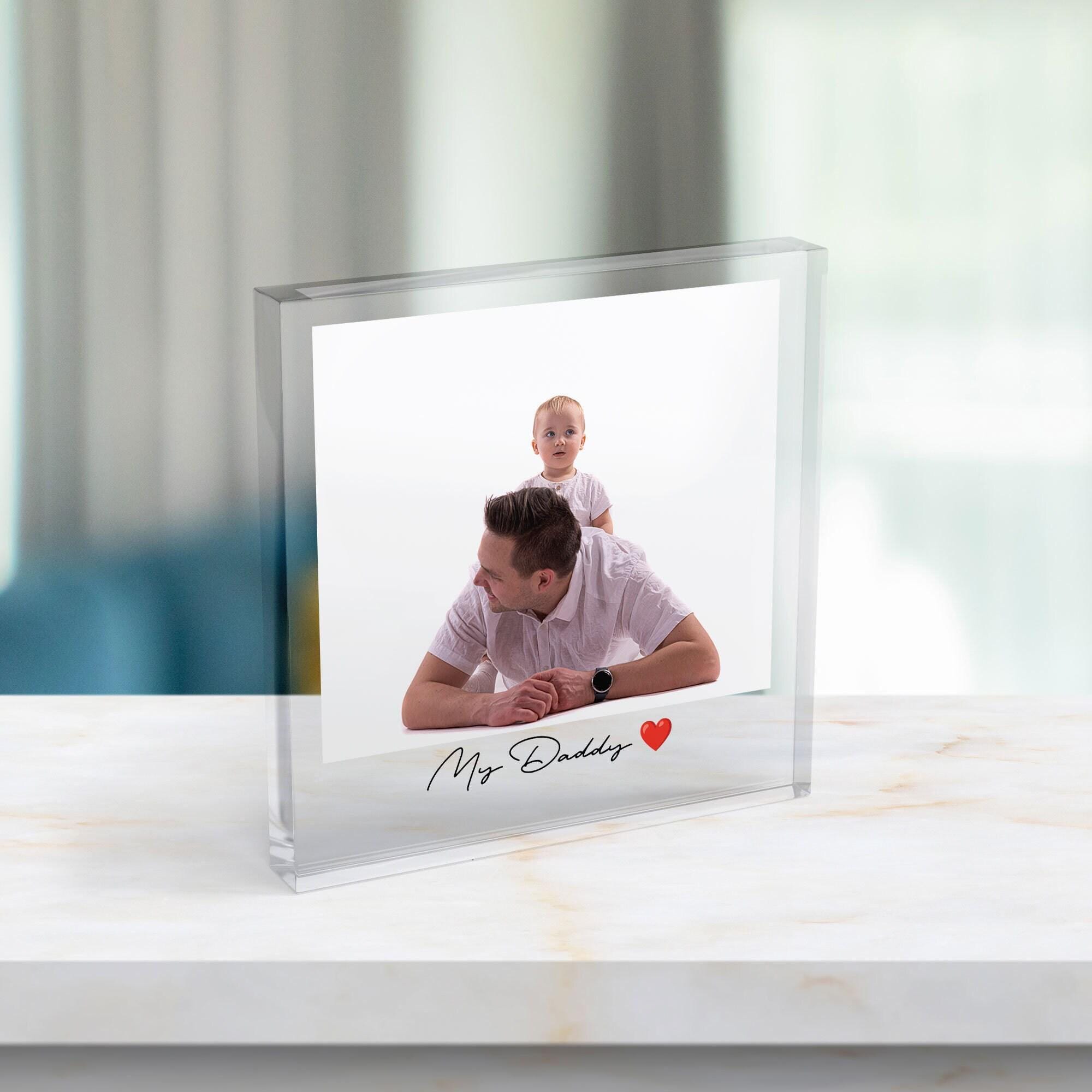 Personalised Photo Block Gift for Dad with Custom Message Personalised Photo Block Gift for Dad with Custom Message