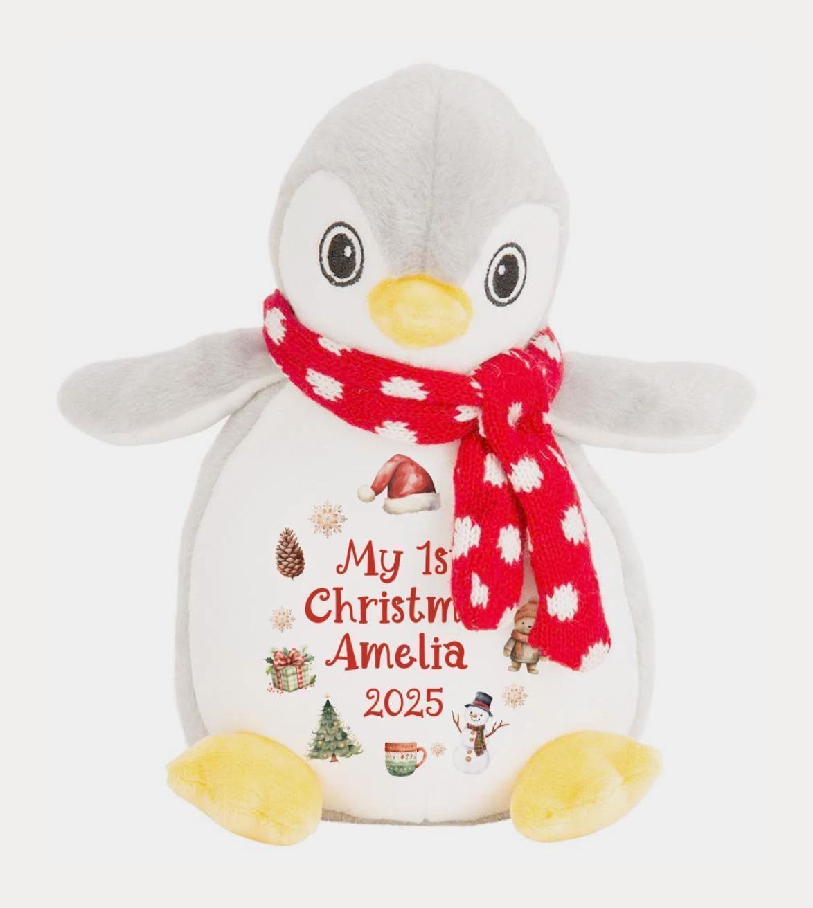 Personalised First Christmas Penguin Soft Toy for Babies Personalised First Christmas Penguin Soft Toy for Babies