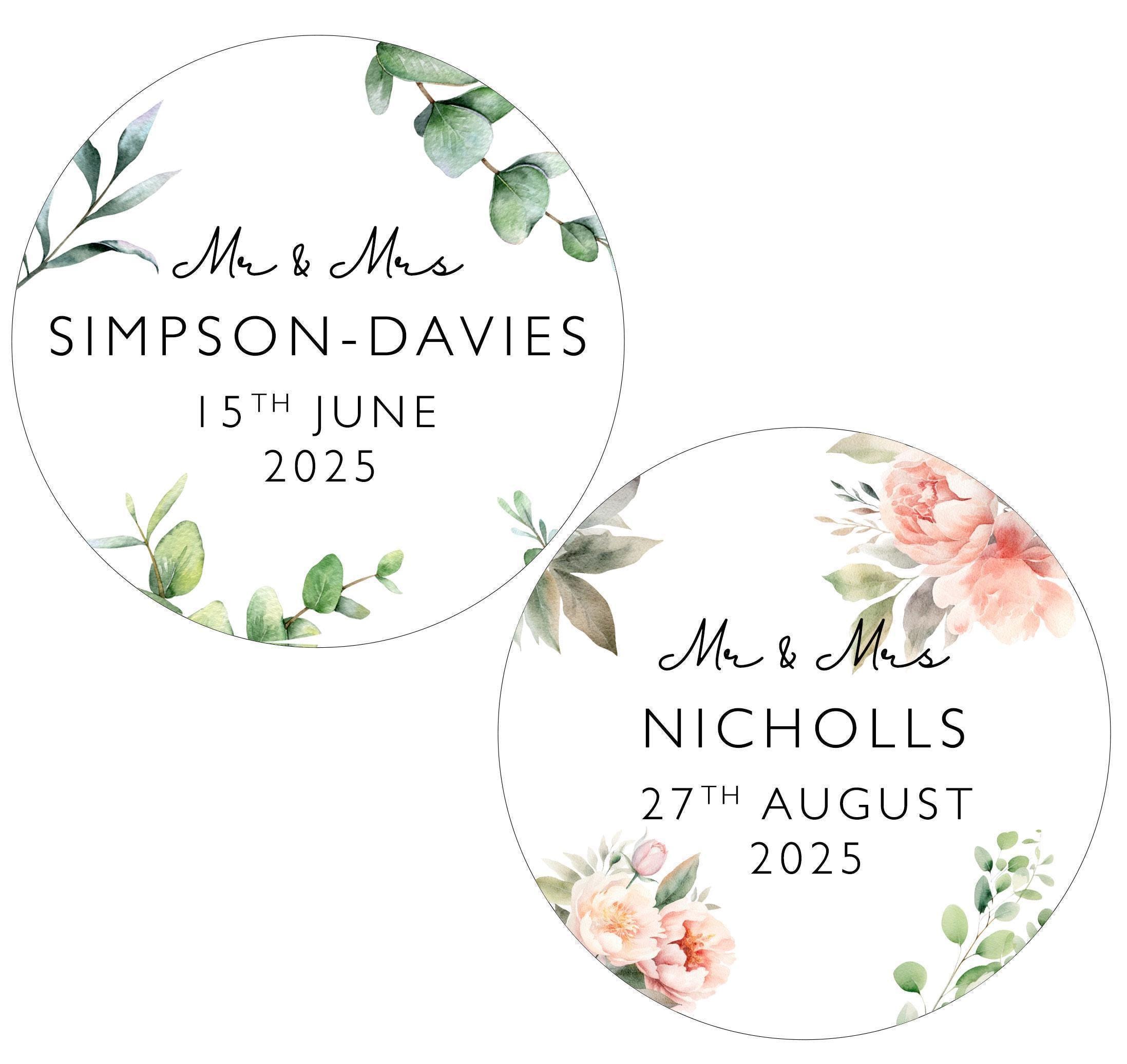 Personalised Wedding Cake Topper with Surname and Date Personalised Wedding Cake Topper with Surname and Date