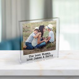 Personalised Photo Block Gift for Mum with Custom Message Personalised Photo Block Gift for Mum with Custom Message