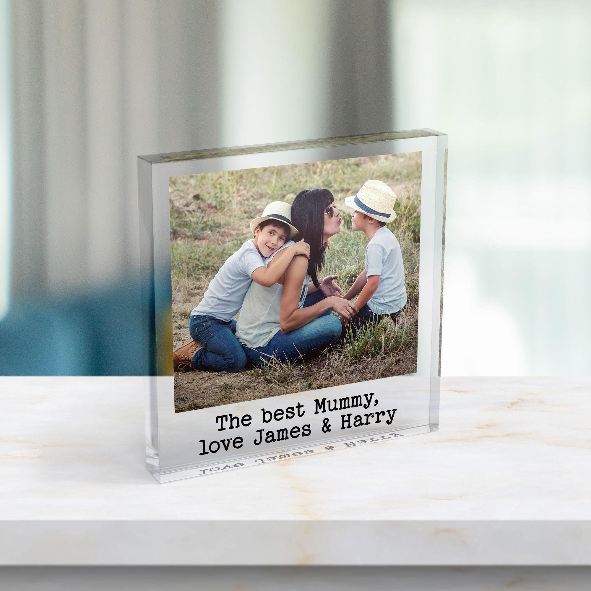 Personalised Photo Block Gift for Mum with Custom Message Personalised Photo Block Gift for Mum with Custom Message