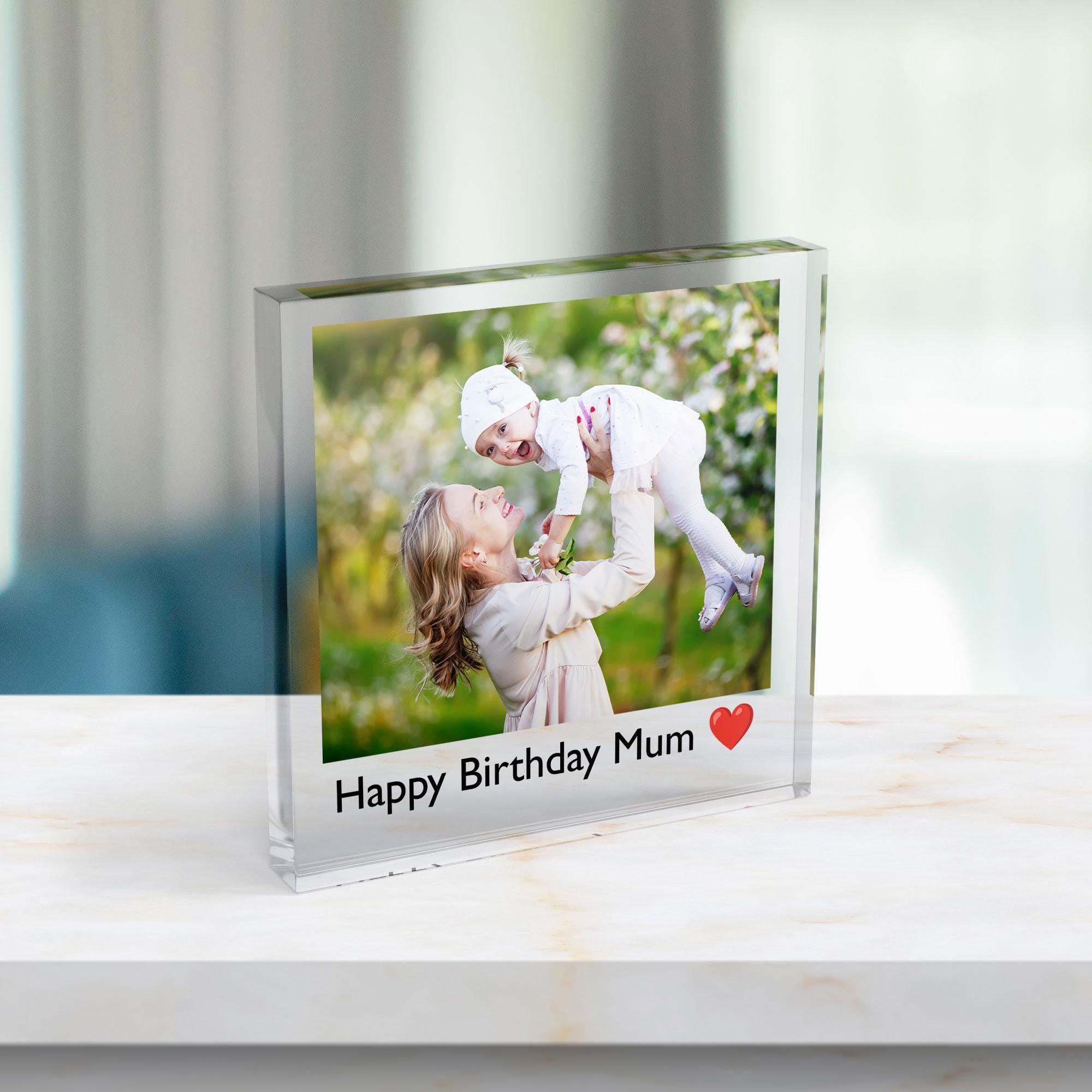 Personalised Photo Block Gift for Mum with Custom Message Personalised Photo Block Gift for Mum with Custom Message