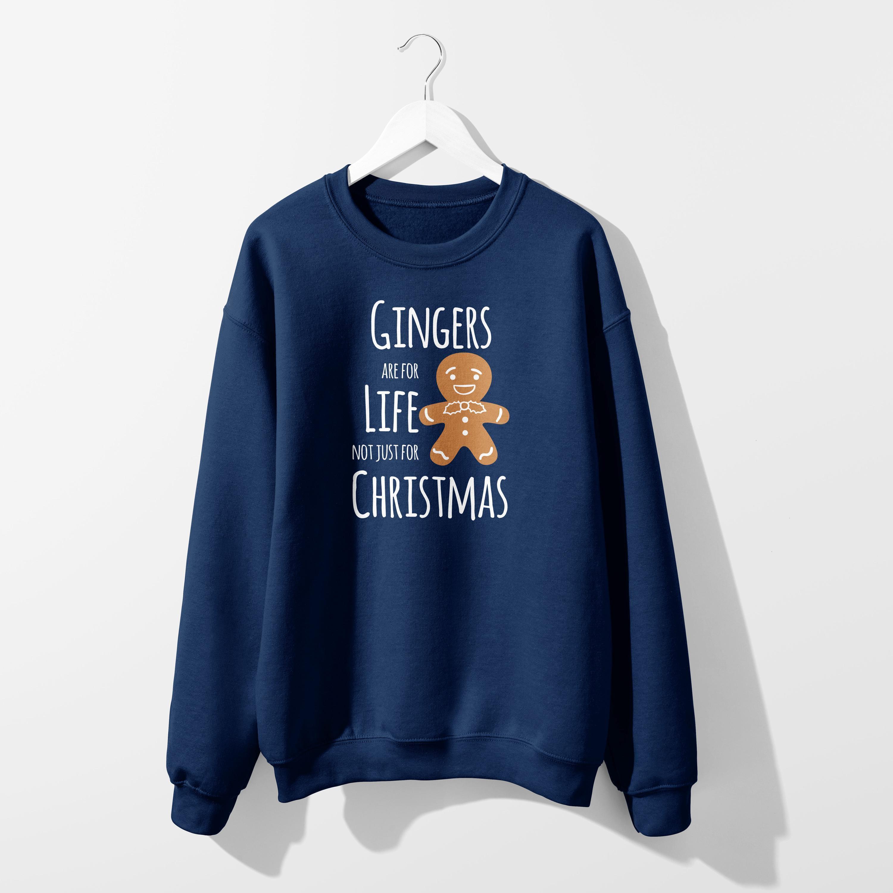 Funny Ginger Christmas Sweatshirt with Slogan Print Funny Ginger Christmas Sweatshirt with Slogan Print
