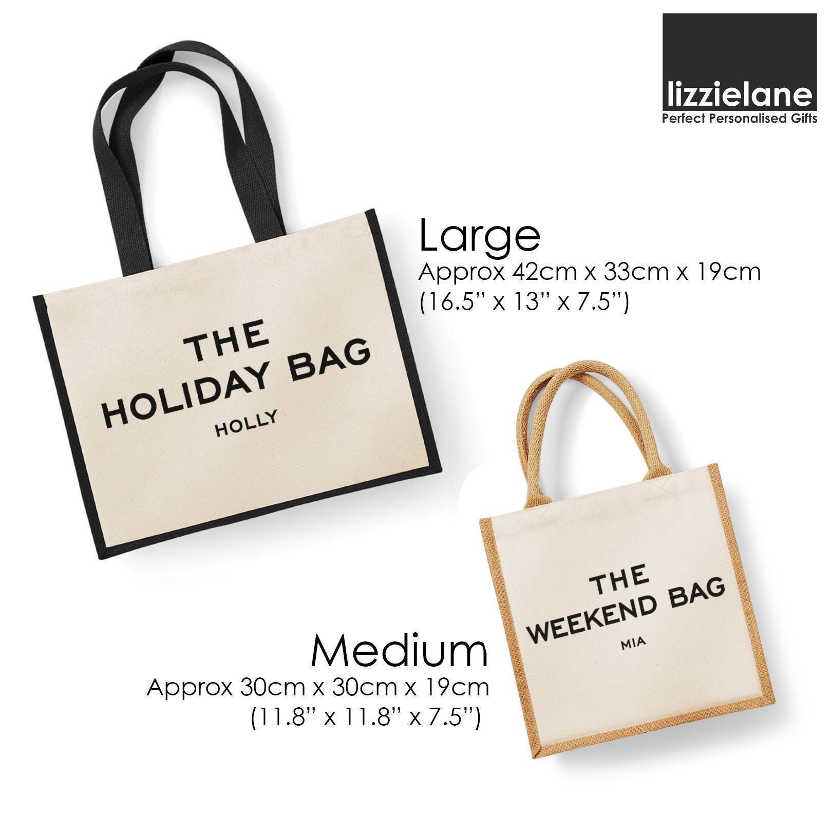 Personalised The Holiday Canvas Tote Bag Personalised The Holiday Canvas Tote Bag