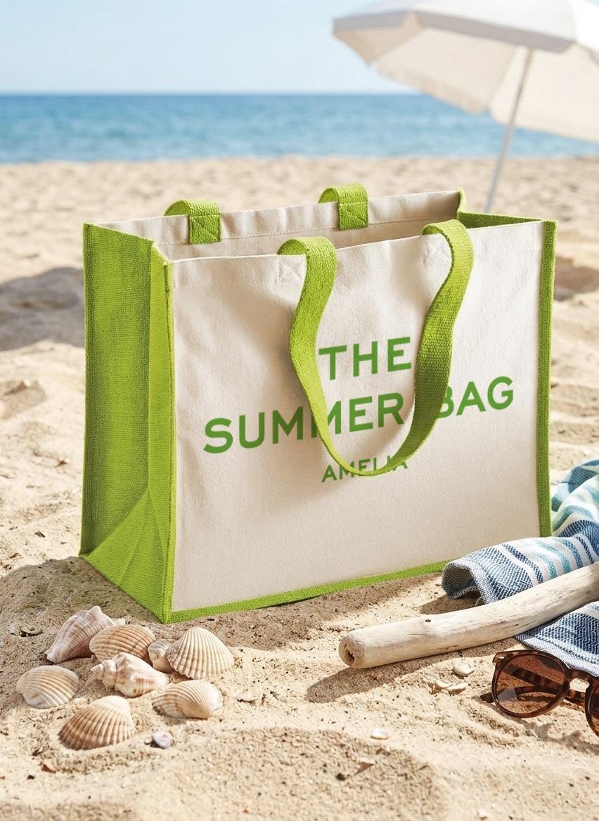 Personalised The Holiday Canvas Tote Bag Personalised The Holiday Canvas Tote Bag