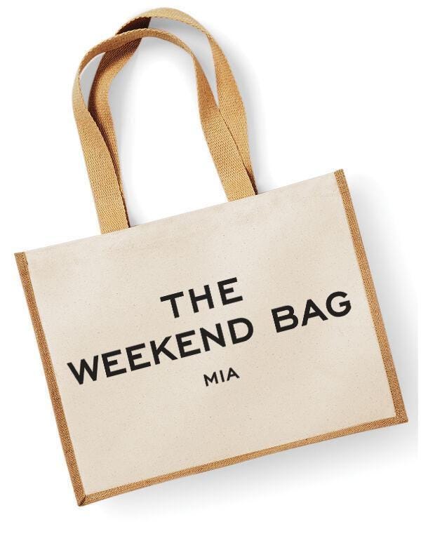 Personalised The Holiday Canvas Tote Bag Personalised The Holiday Canvas Tote Bag