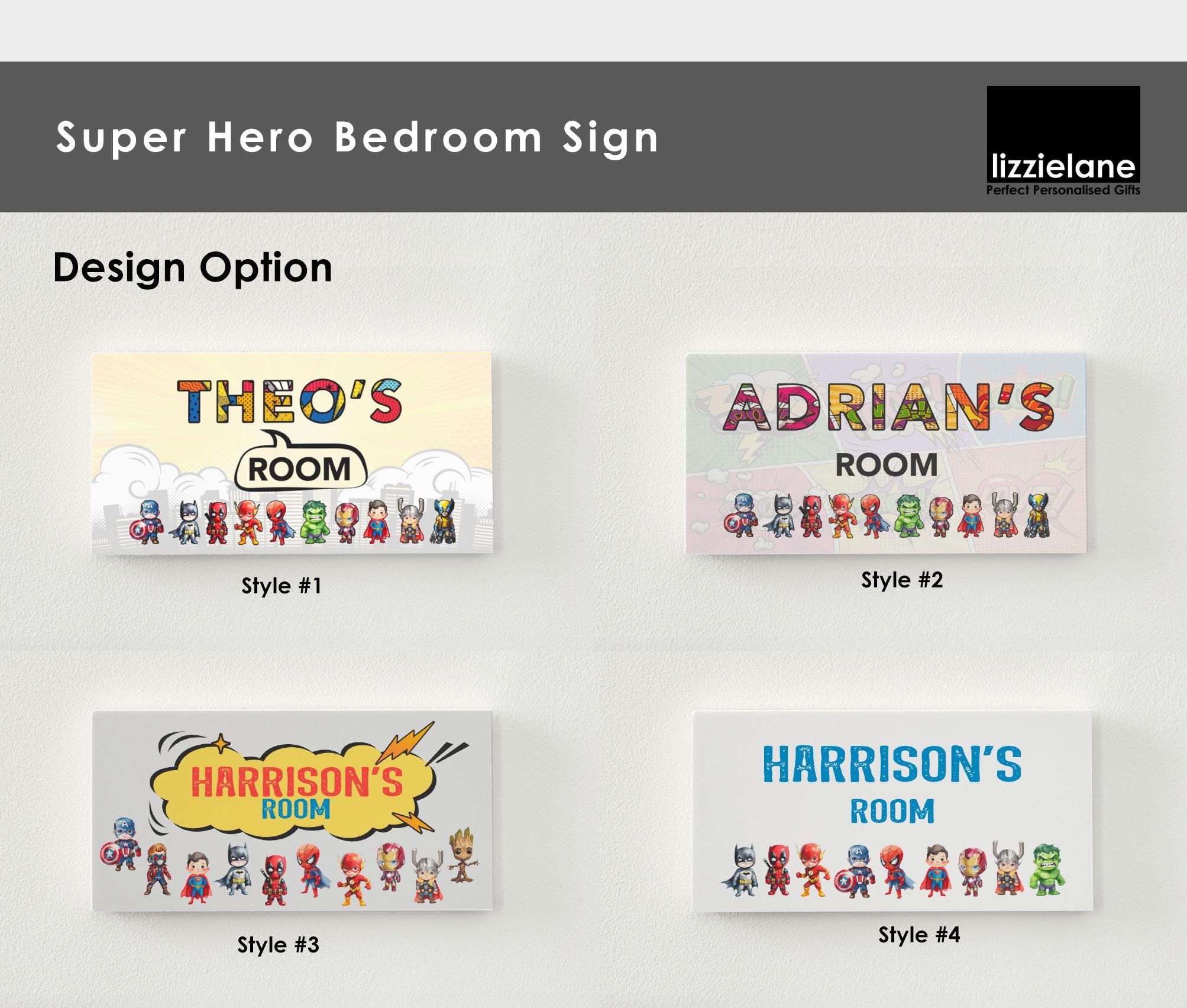 Personalised Superhero Door Sign for Kids Personalised Superhero Door Sign for Kids