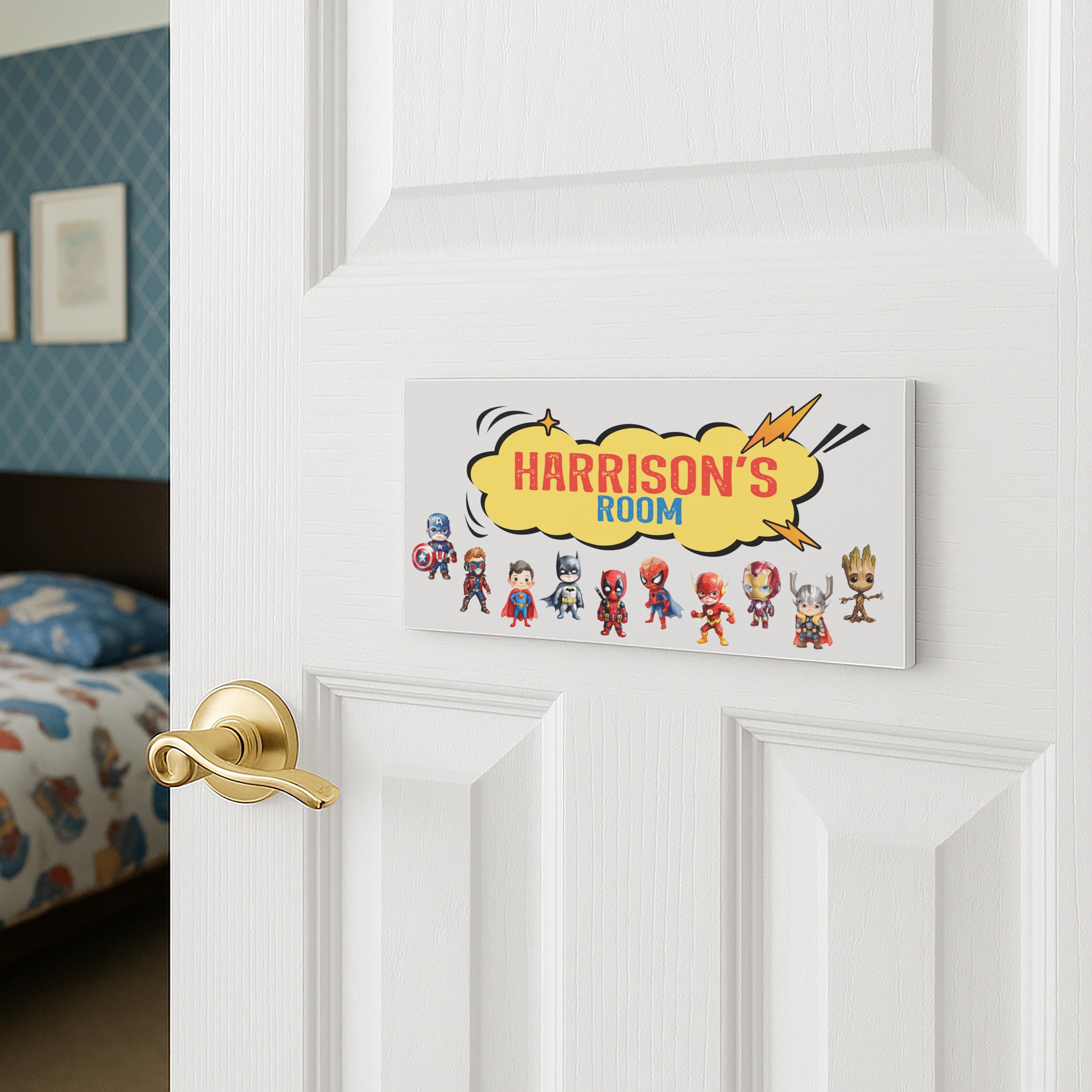 Personalised Superhero Door Sign for Kids Personalised Superhero Door Sign for Kids