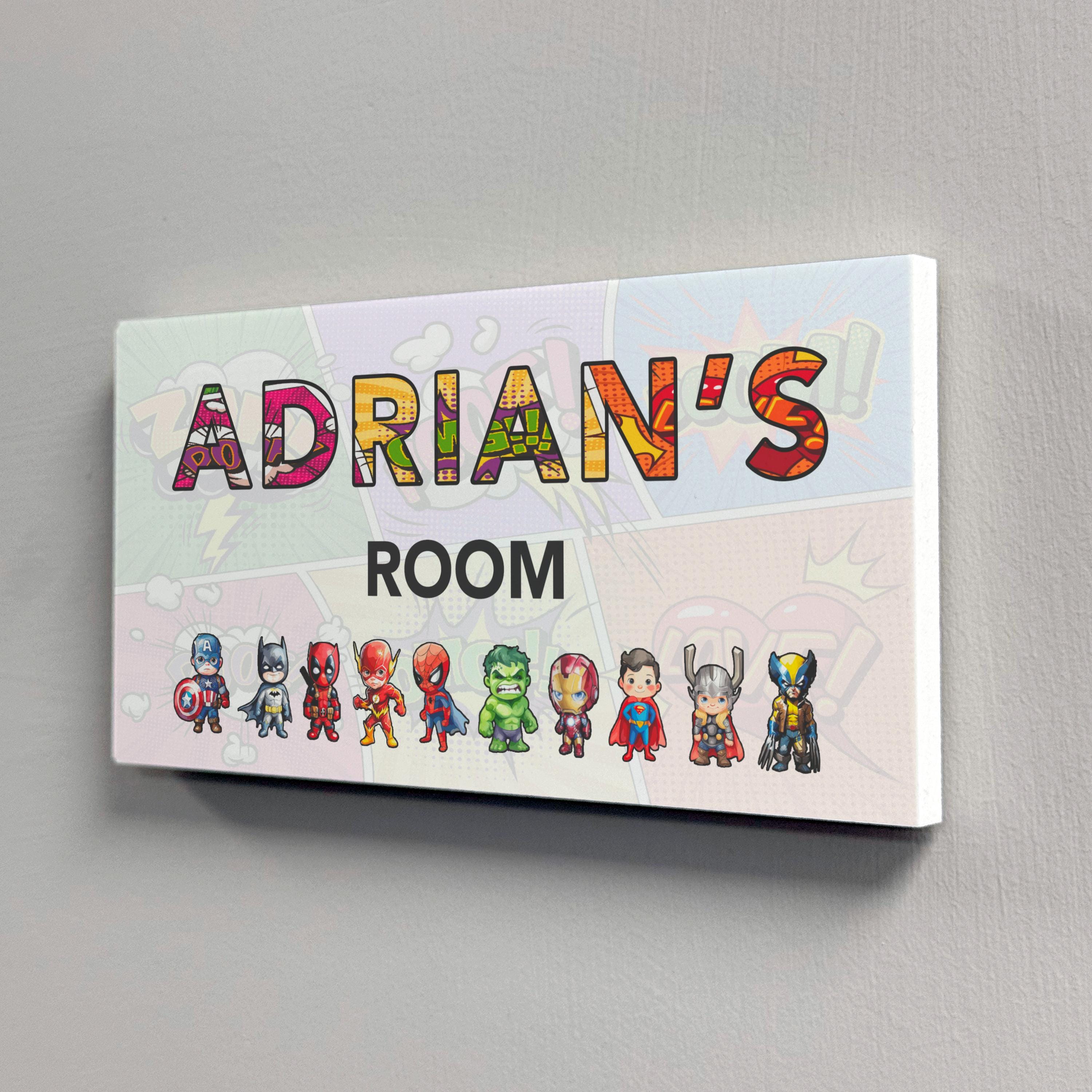 Personalised Superhero Door Sign for Kids Personalised Superhero Door Sign for Kids