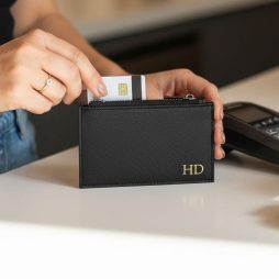 Personalised Card Holder for Men with Monogram Initials Personalised Card Holder for Men with Monogram Initials