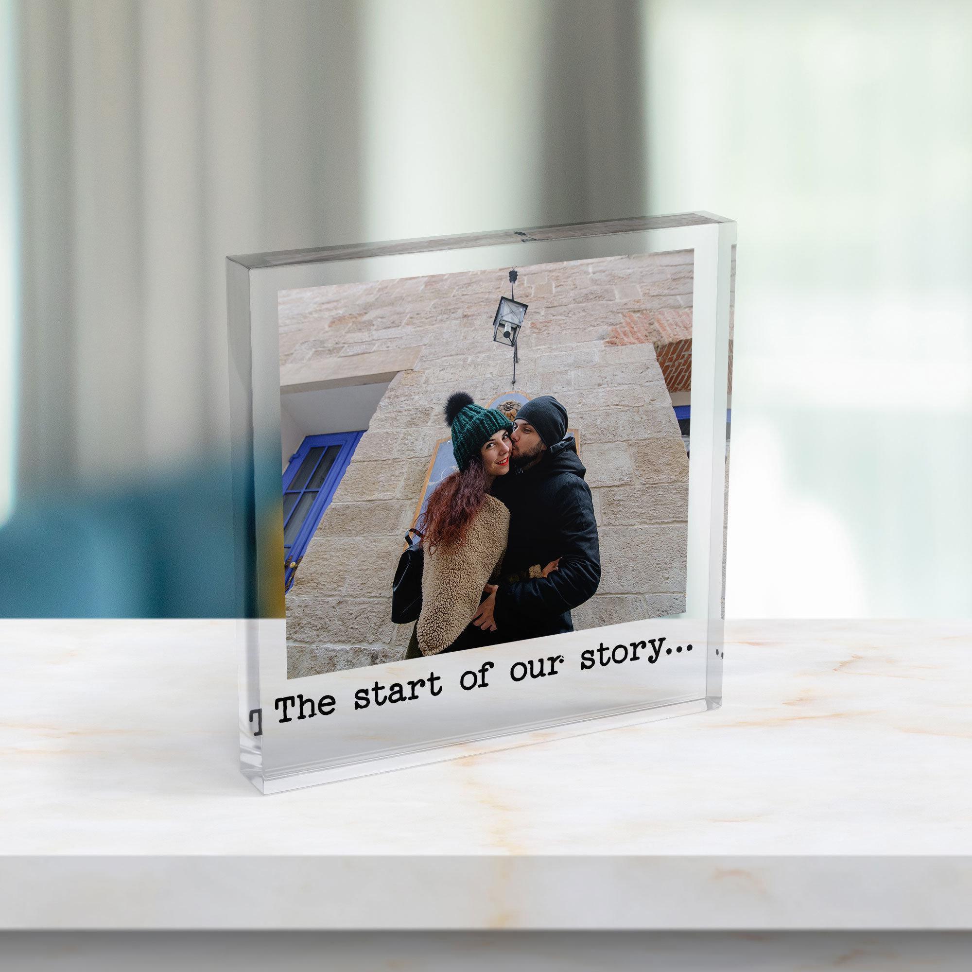 Personalised Valentine’s Day Acrylic Photo Block with Custom Message Personalised Valentine’s Day Acrylic Photo Block with Custom Message