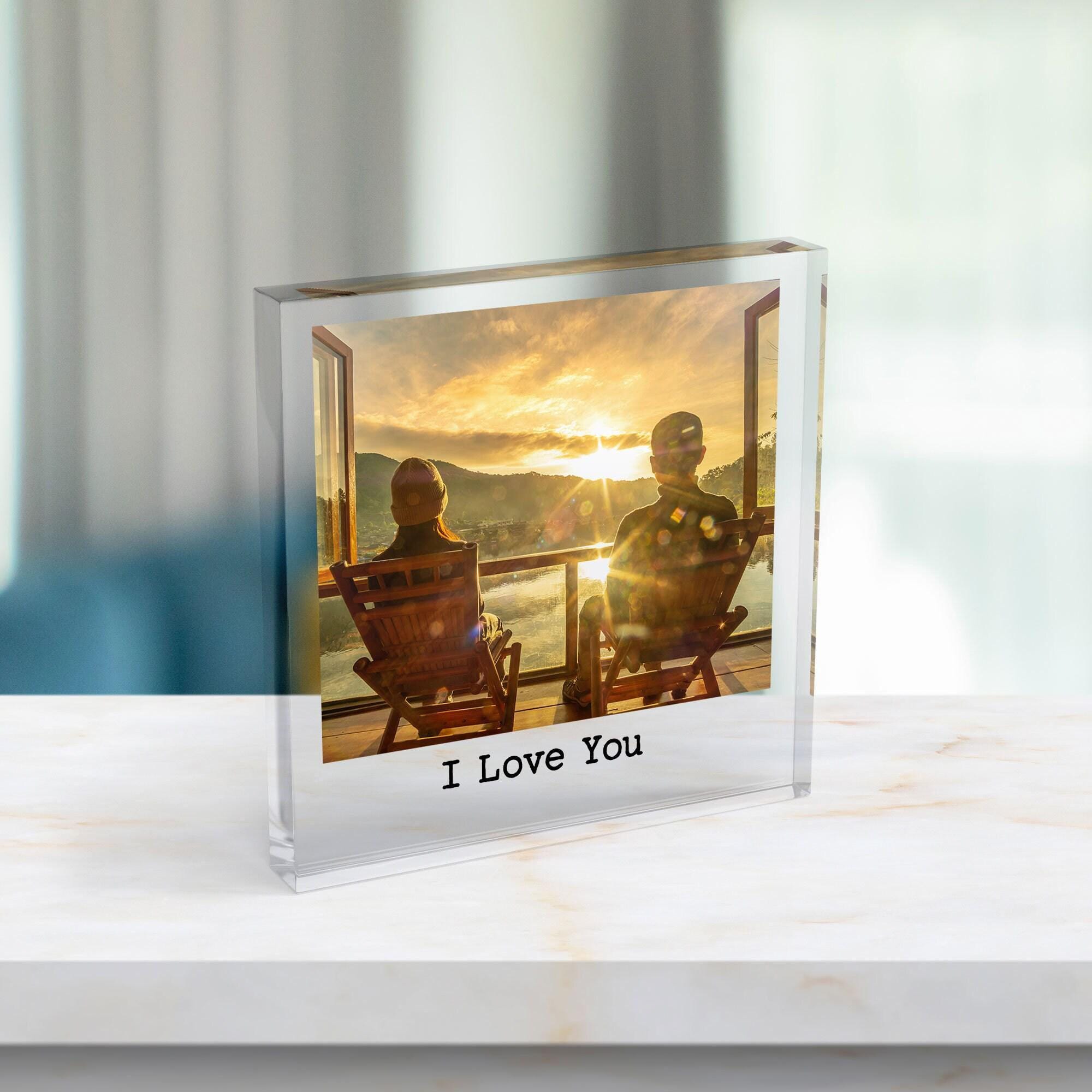 Personalised Valentine’s Day Acrylic Photo Block with Custom Message Personalised Valentine’s Day Acrylic Photo Block with Custom Message