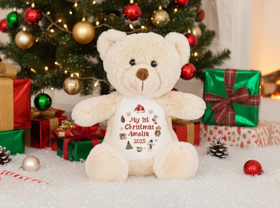 Personalised First Christmas Teddy Bear for Babies Personalised First Christmas Teddy Bear for Babies