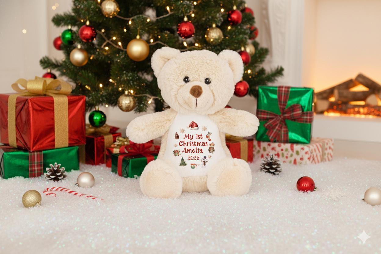 Personalised First Christmas Teddy Bear for Babies Personalised First Christmas Teddy Bear for Babies