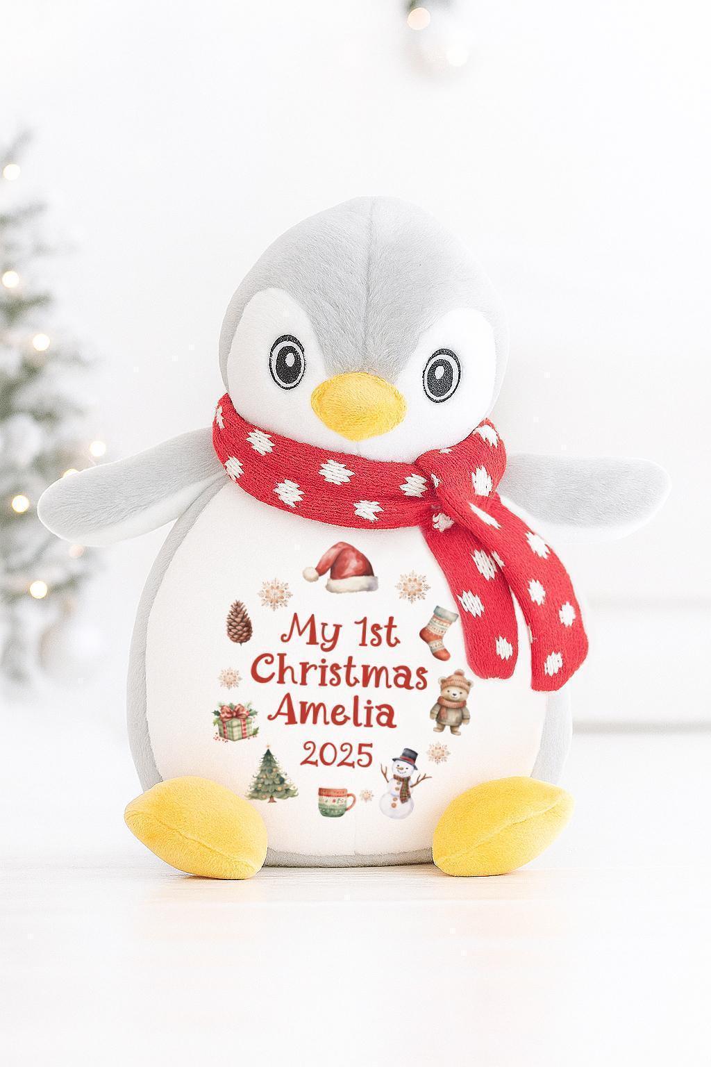 Personalised First Christmas Penguin Soft Toy for Babies Personalised First Christmas Penguin Soft Toy for Babies