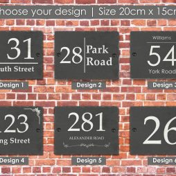 Personalised Slate House Sign – Custom Door Number Plaque Personalised Slate House Sign – Custom Door Number Plaque