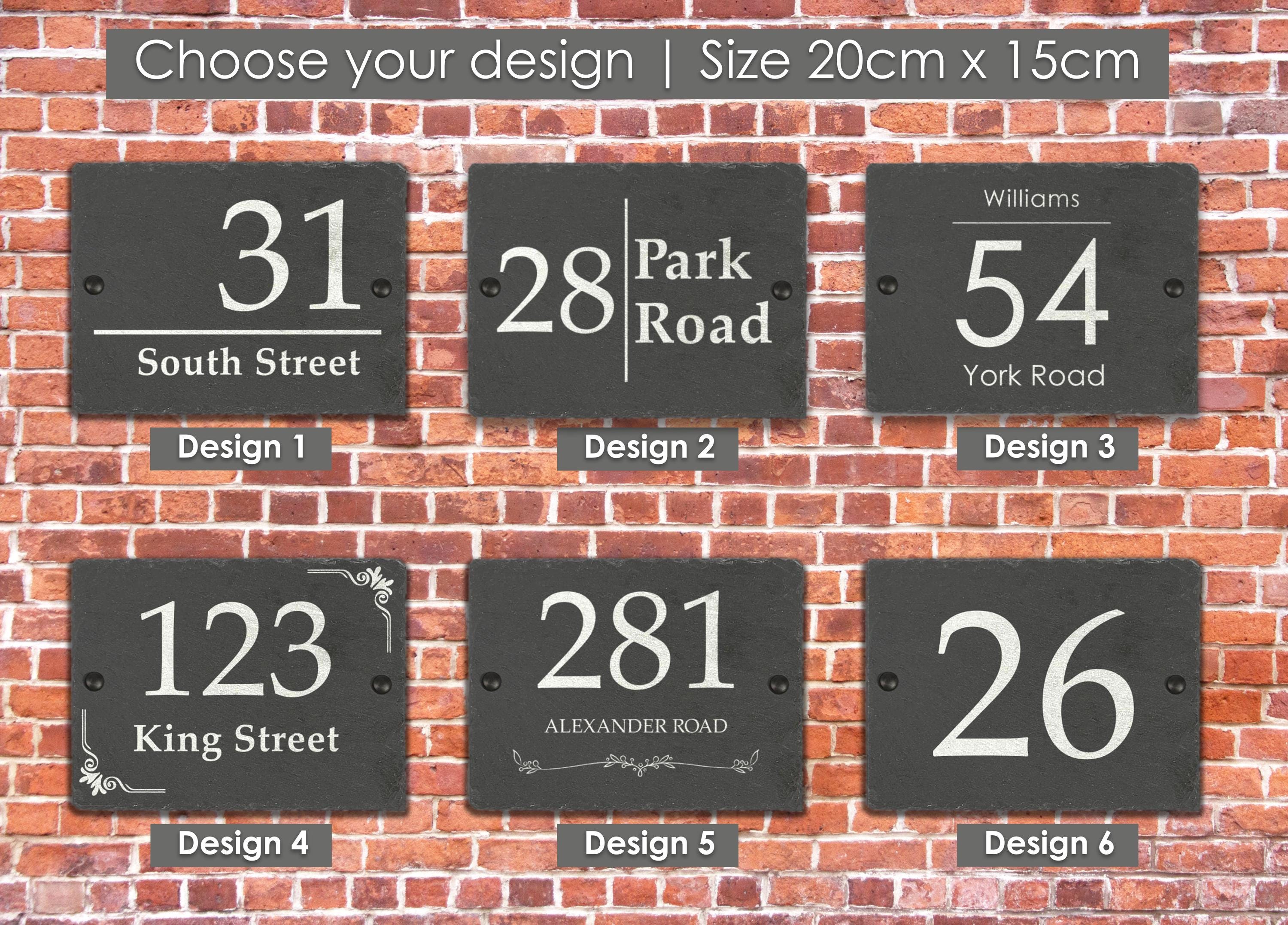 Personalised Slate House Sign – Custom Door Number Plaque Personalised Slate House Sign – Custom Door Number Plaque