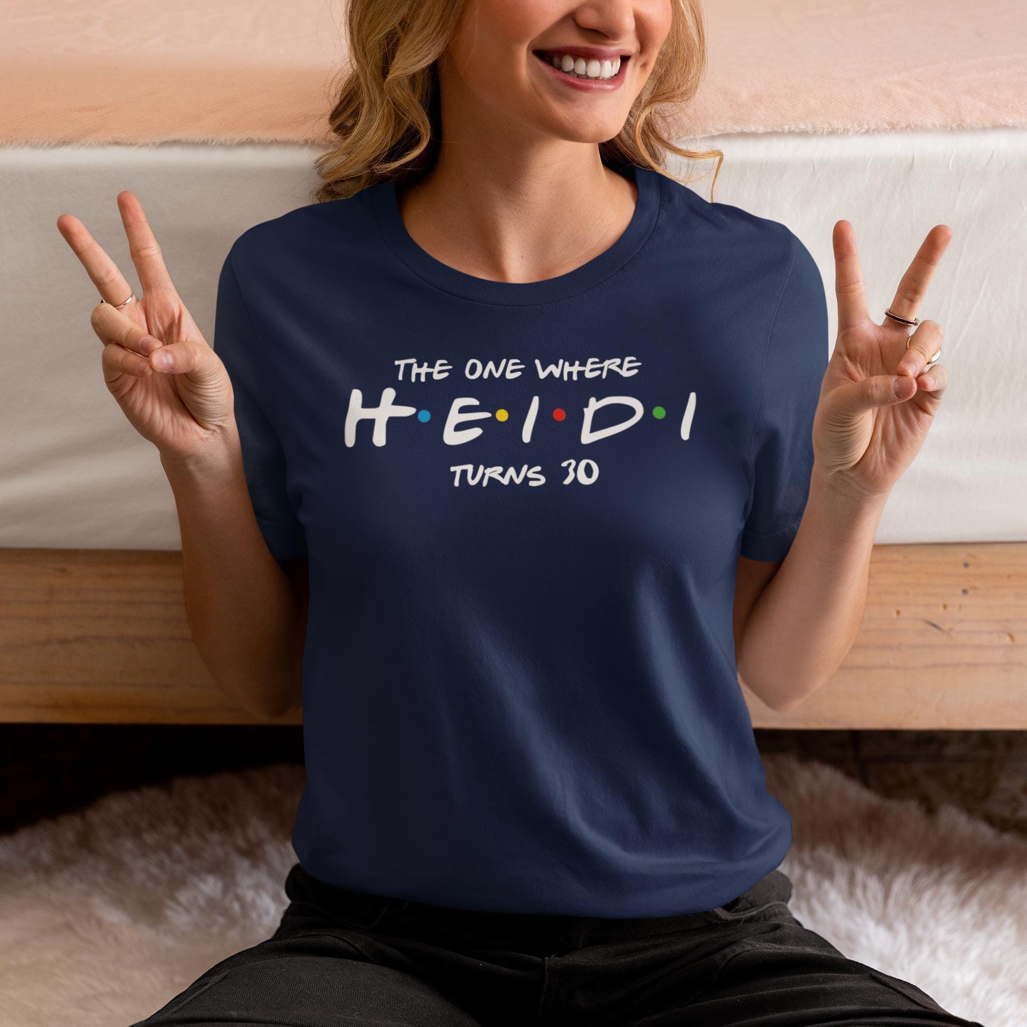 il_fullxfull.8569676317_ai7z Custom Birthday T shirt, The one where NAME turns any AGE 18 20 21 30 40 50 60 70. Personalised birthday gift, Friend Gift, Birthday shirt
