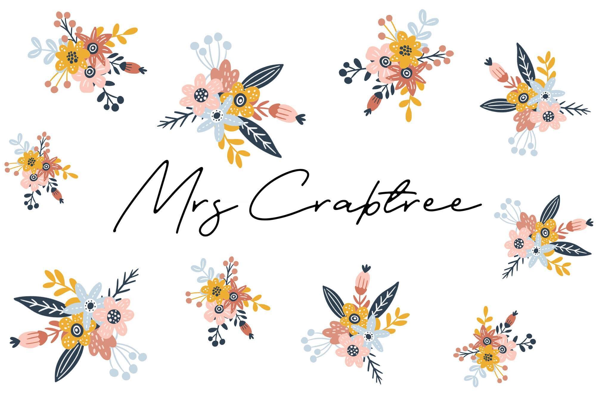 Personalised Teacher Tote Bag with Name and Floral Print Personalised Teacher Tote Bag with Name and Floral Print