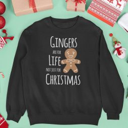 Funny Ginger Christmas Sweatshirt with Slogan Print Funny Ginger Christmas Sweatshirt with Slogan Print